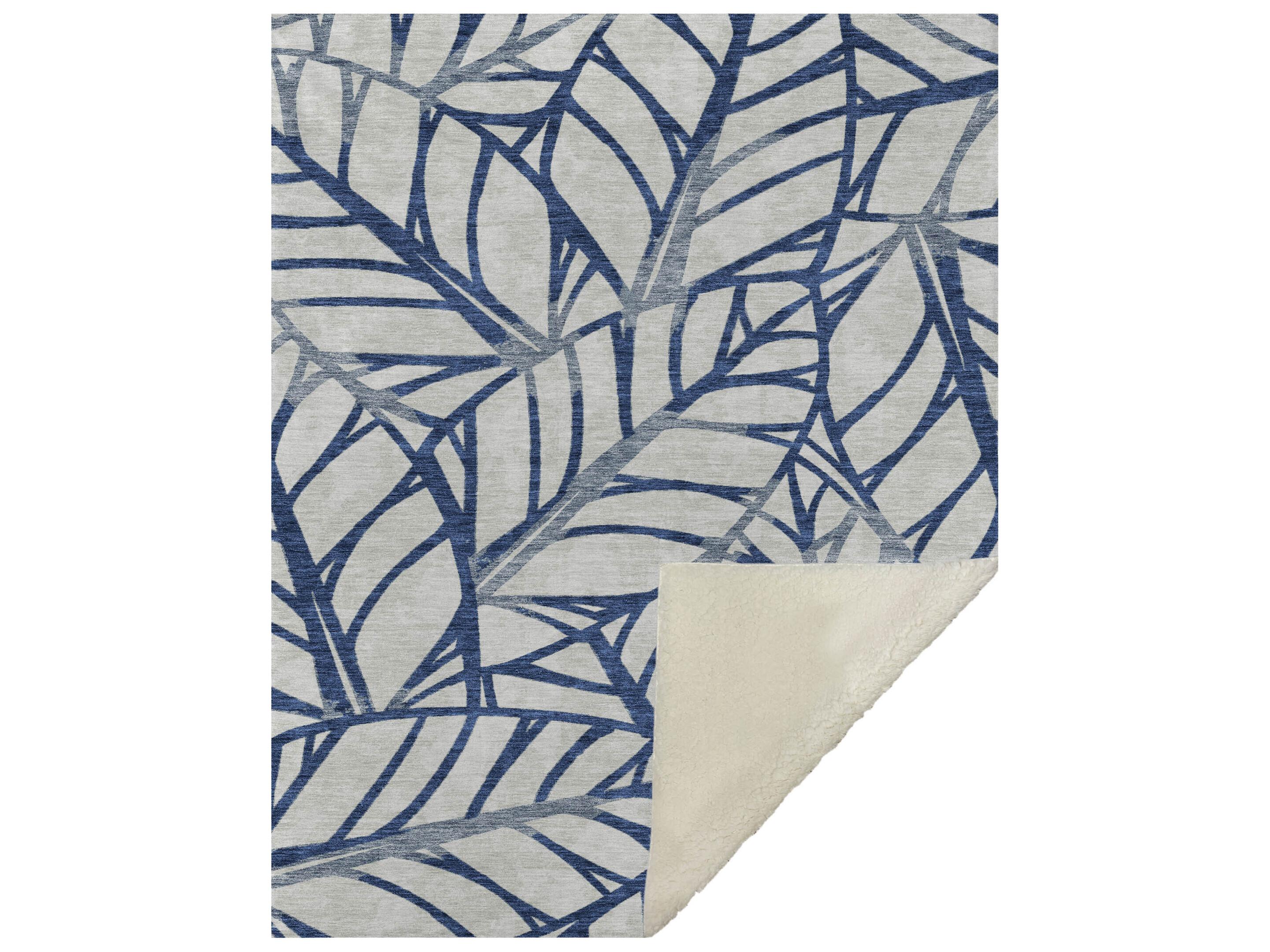 Dalyn Sherpa Blue Polyester Throw