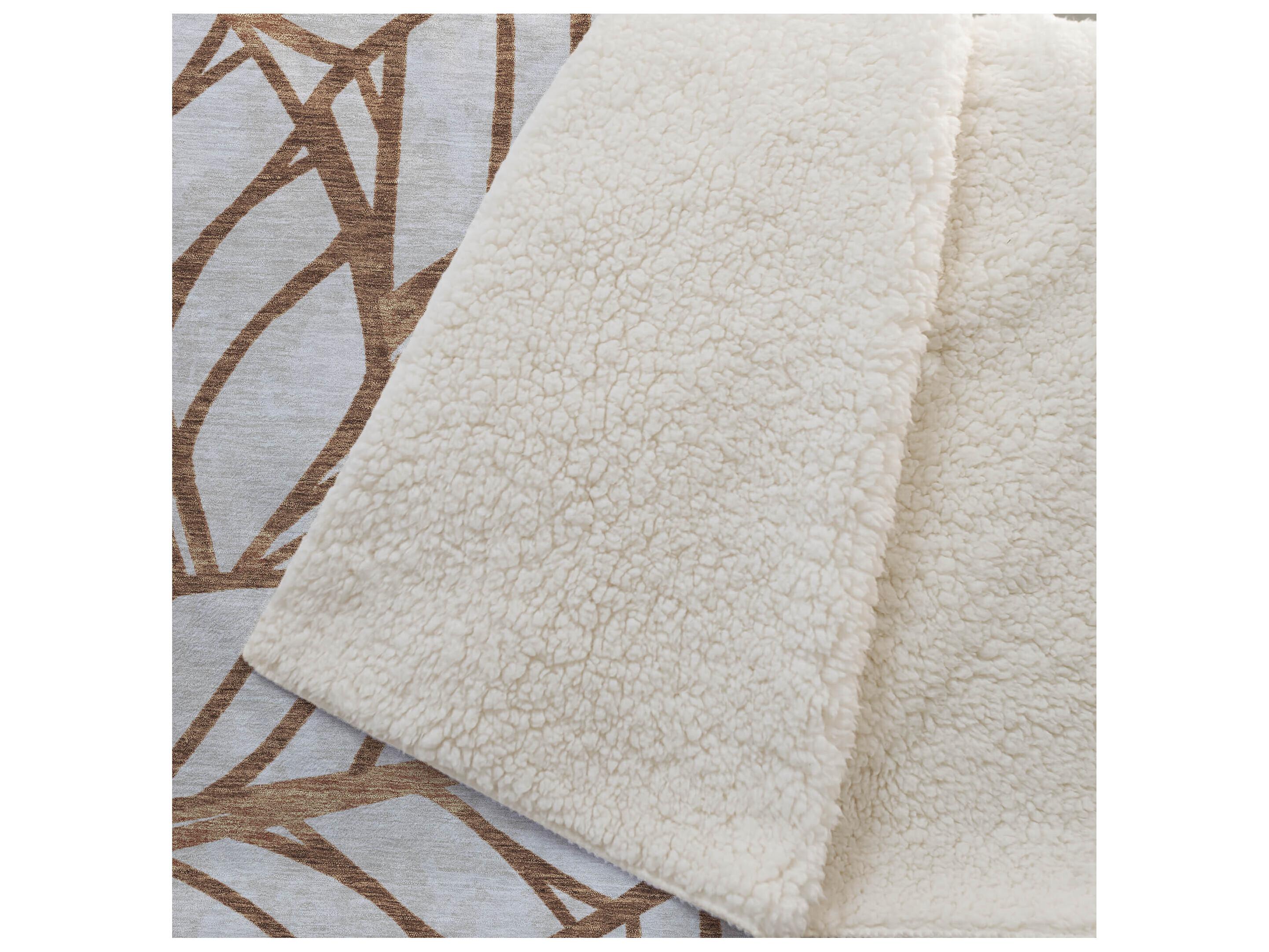 Dalyn Sherpa Orange Polyester Throw