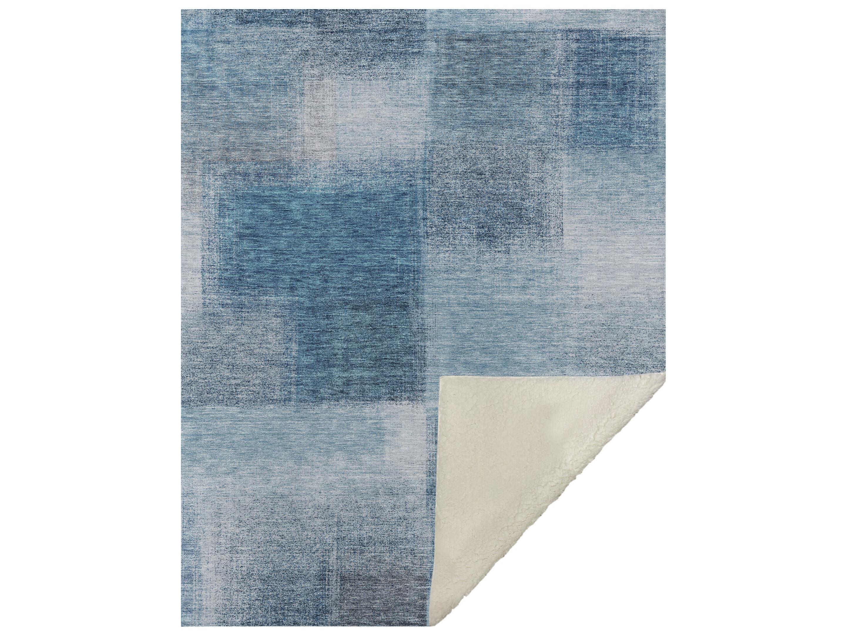 Dalyn Sherpa Blue Polyester Throw