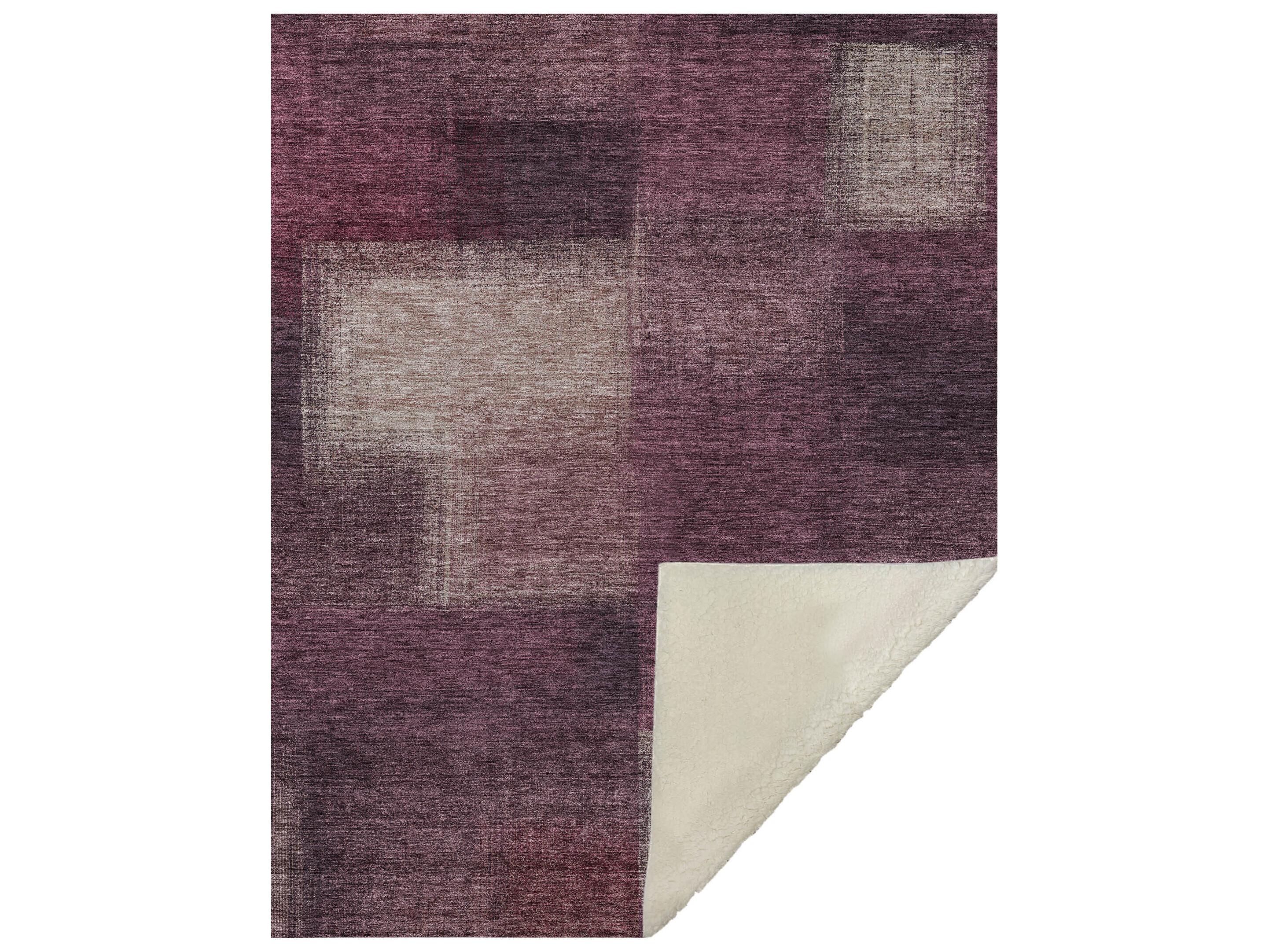 Dalyn Sherpa Purple Polyester Throw