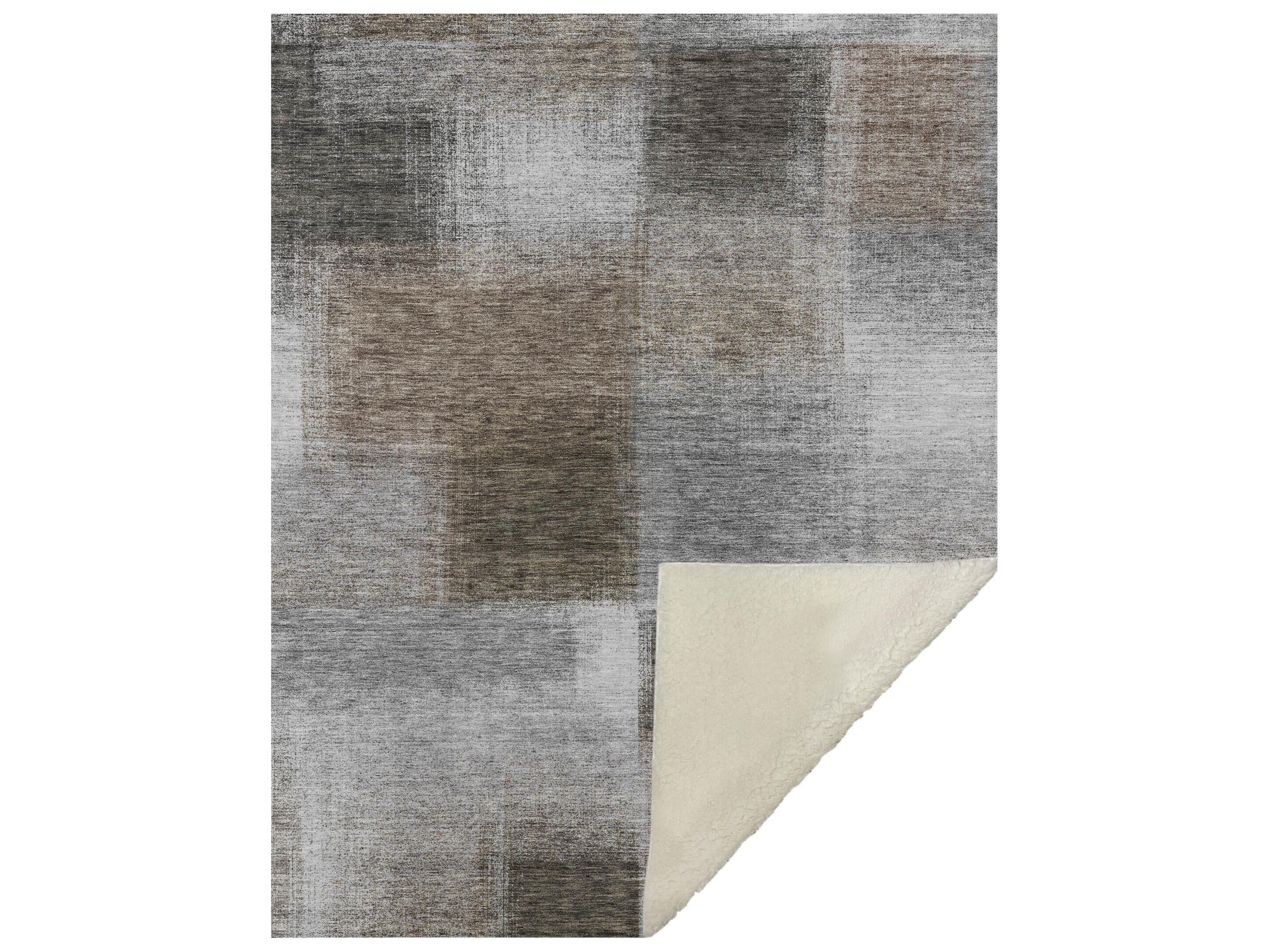 Dalyn Sherpa Gray Polyester Throw