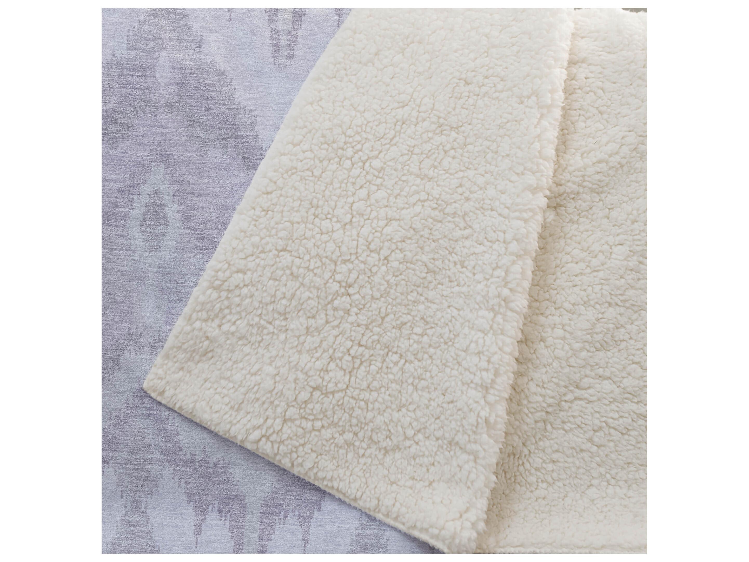 Dalyn Sherpa Purple Polyester Throw