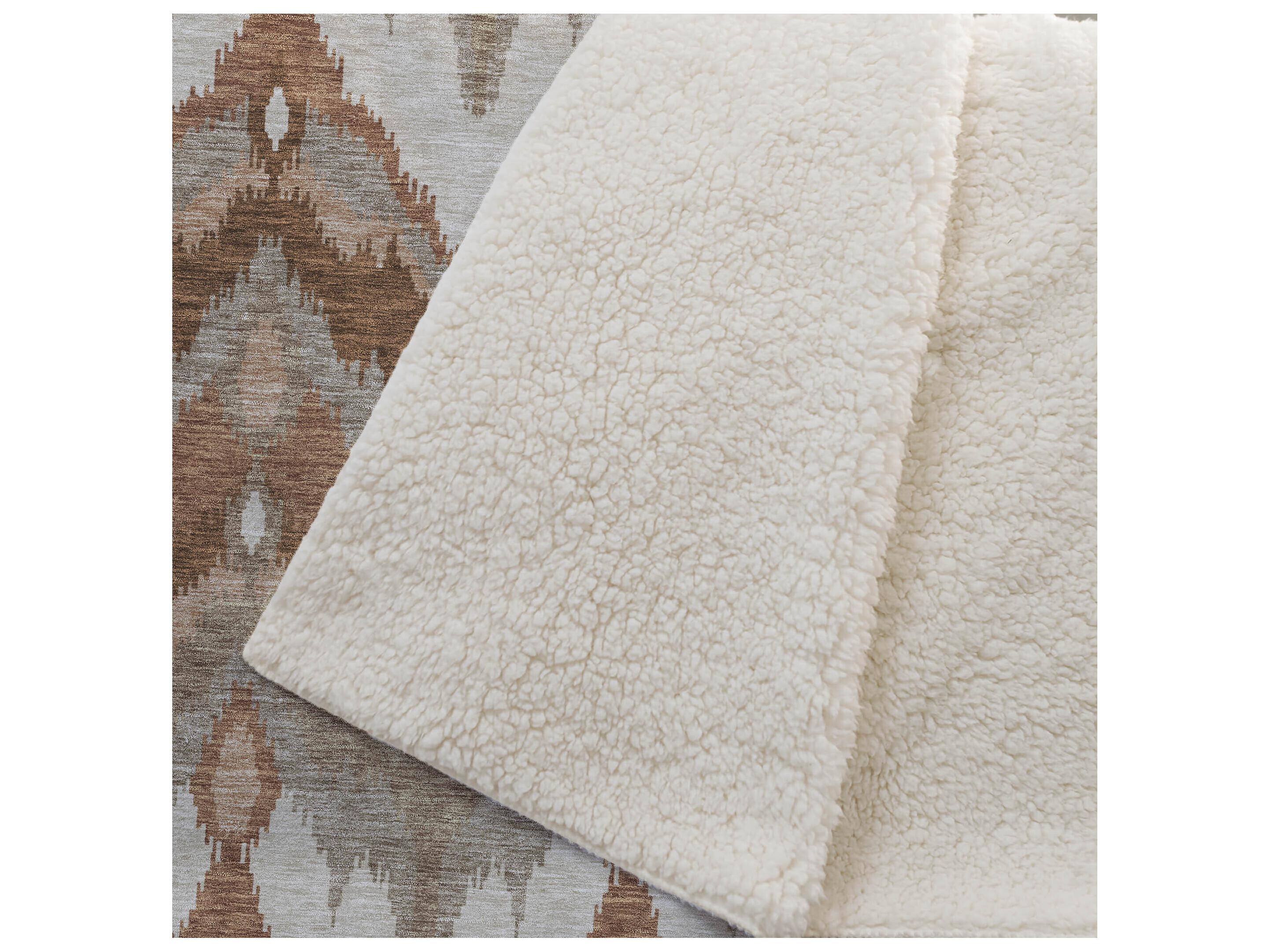 Dalyn Sherpa Orange Polyester Throw