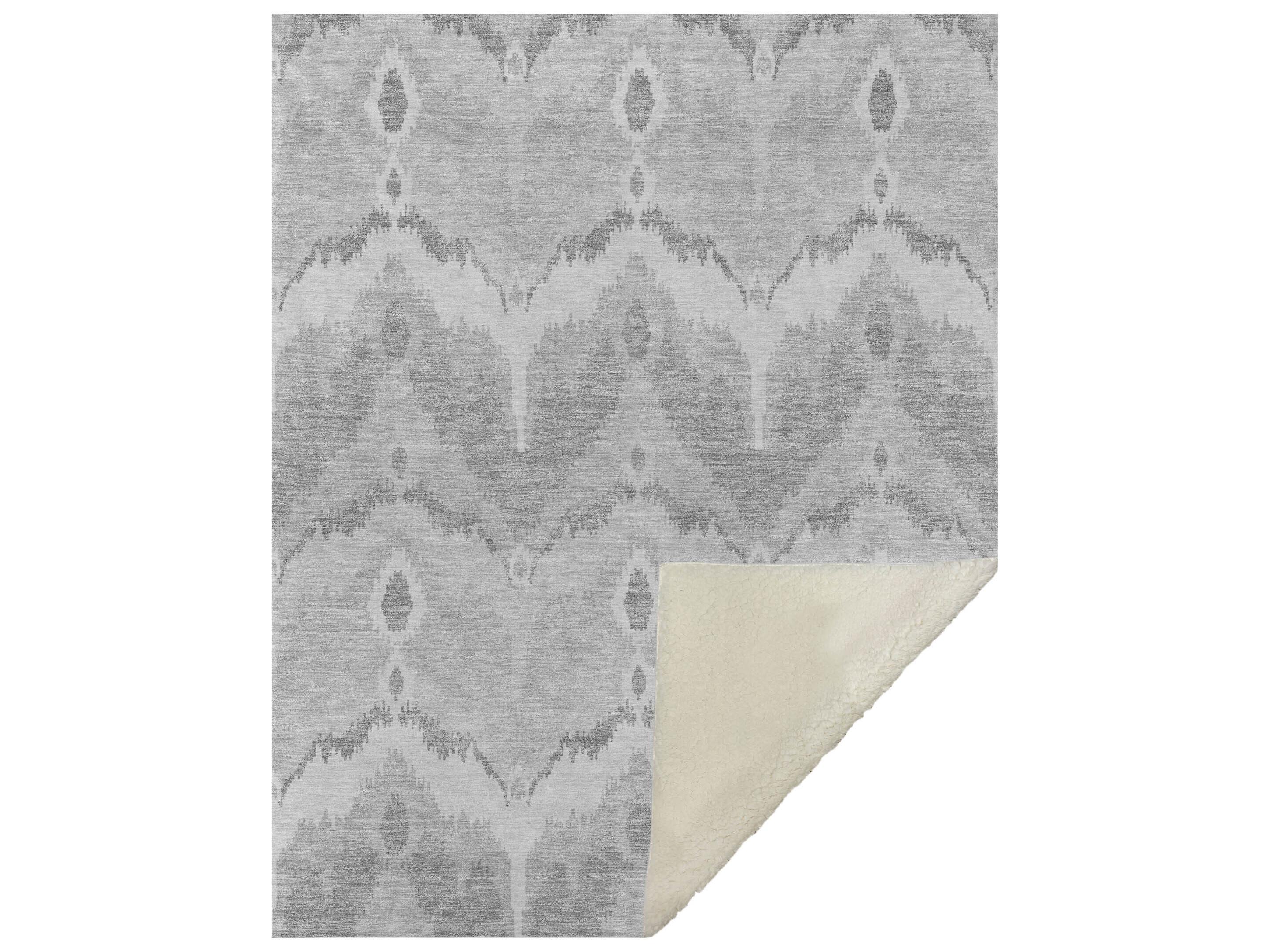 Dalyn Sherpa Gray Polyester Throw