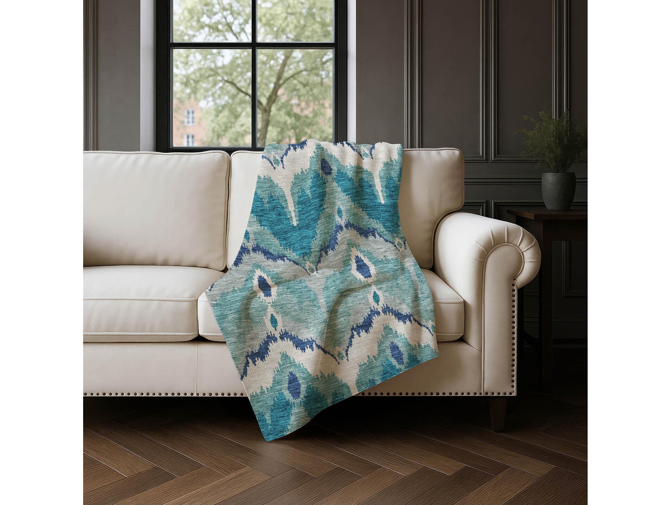 Dalyn Sherpa Teal Polyester Throw