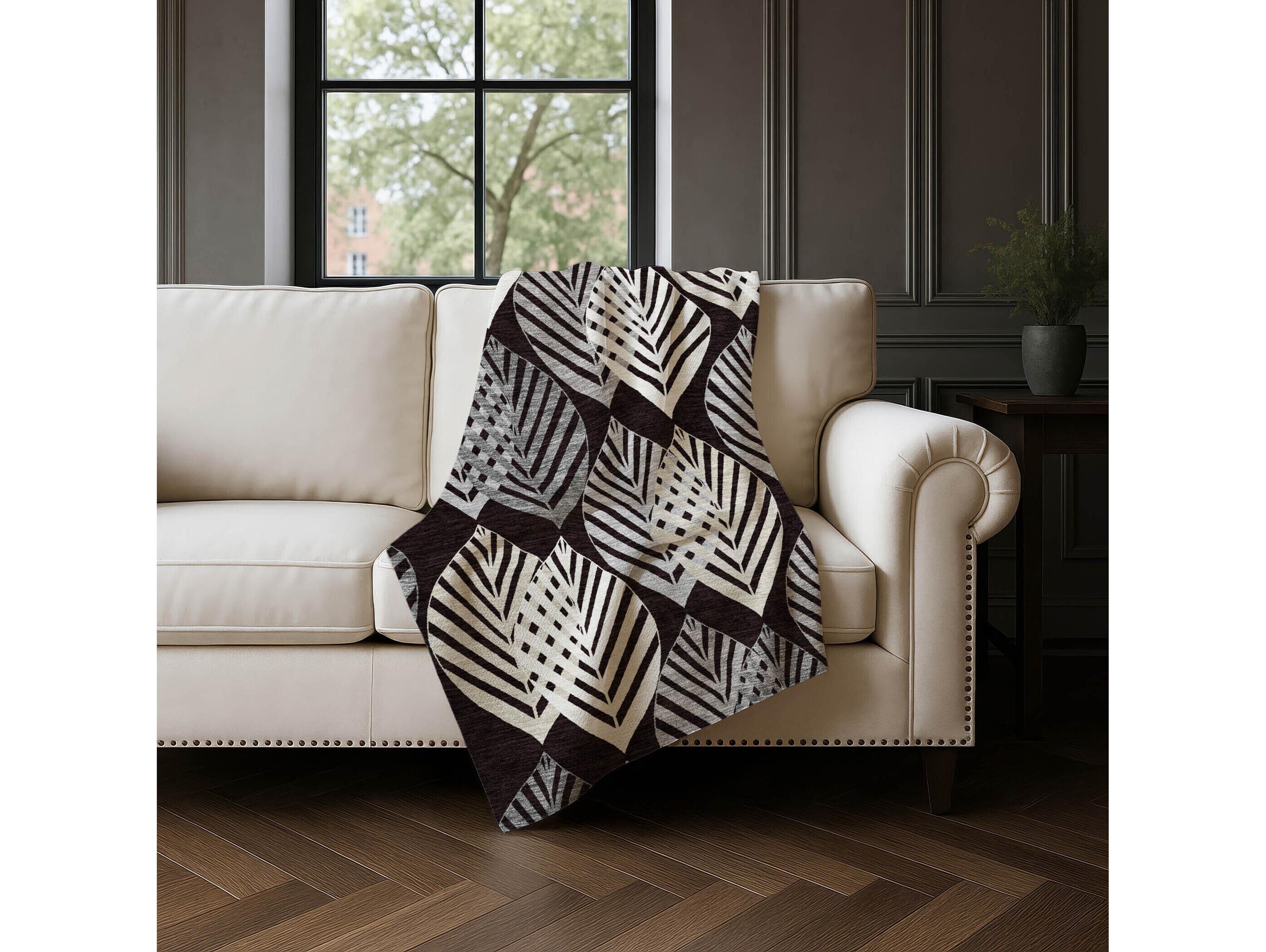 Dalyn Sherpa Black Polyester Throw