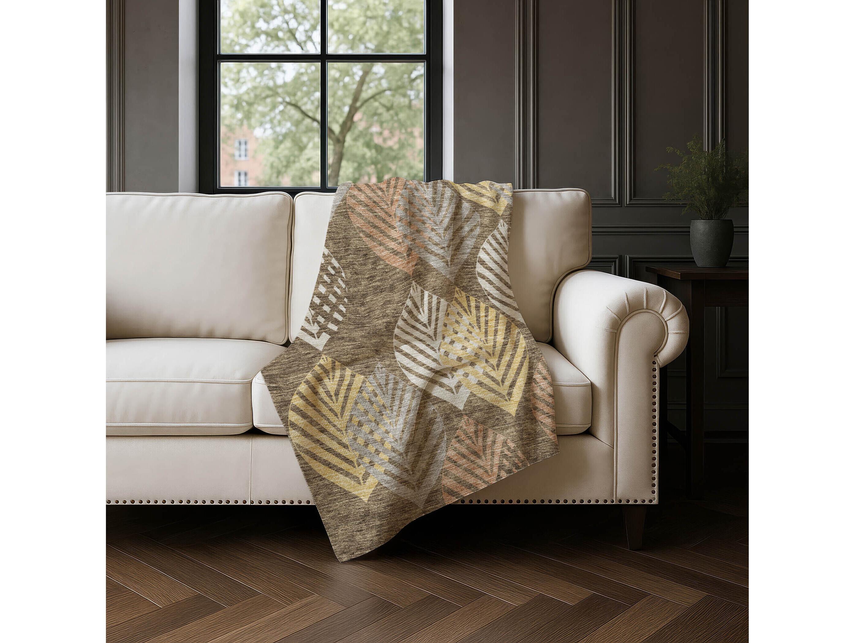 Dalyn Sherpa Brown Polyester Throw