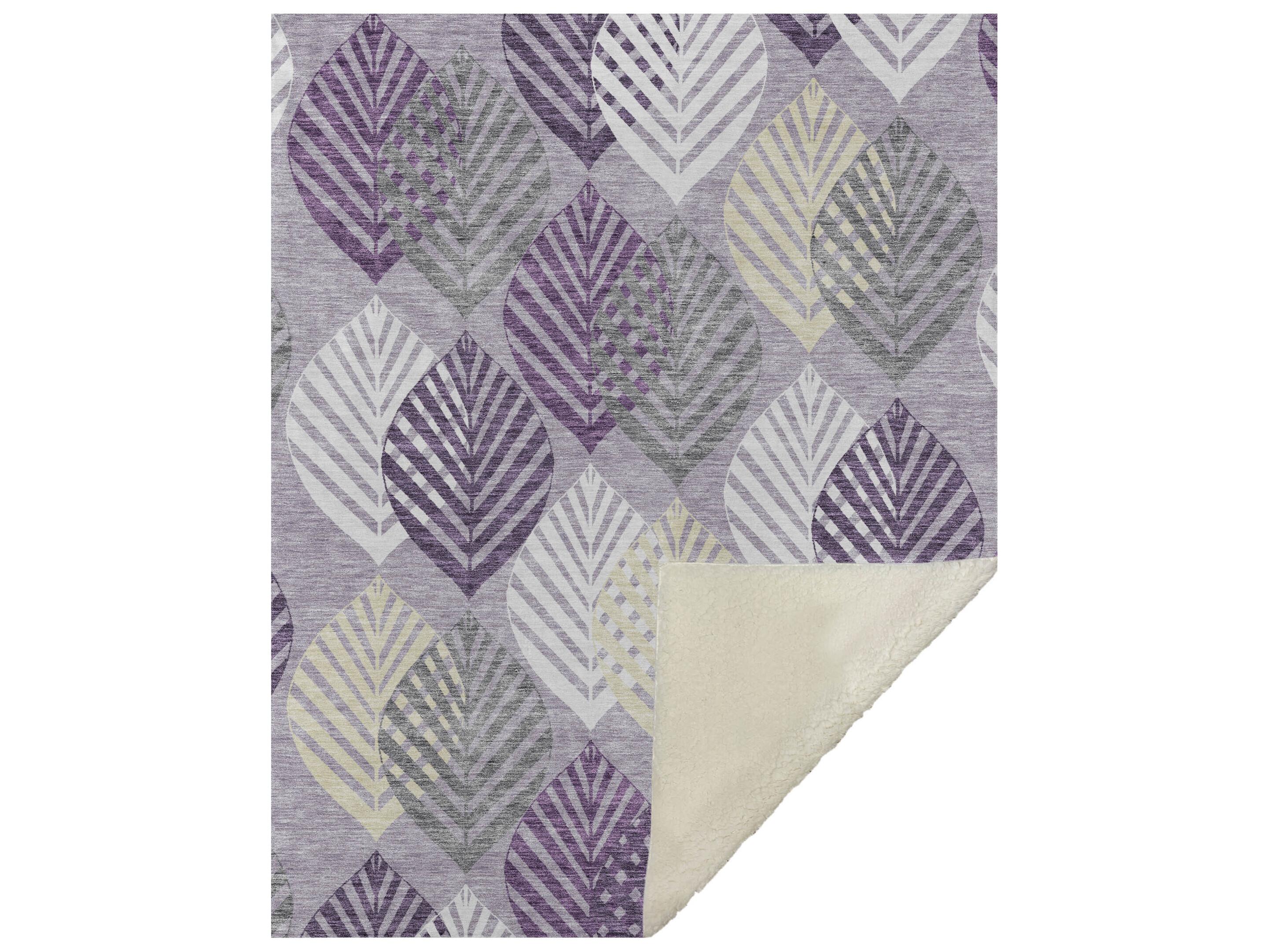 Dalyn Sherpa Purple Polyester Throw
