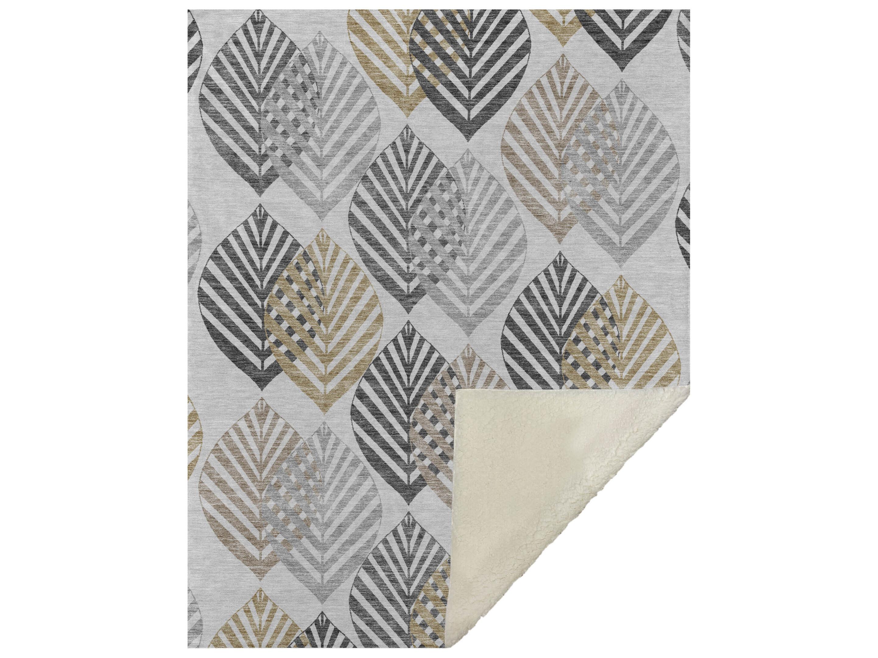 Dalyn Sherpa Gray Polyester Throw