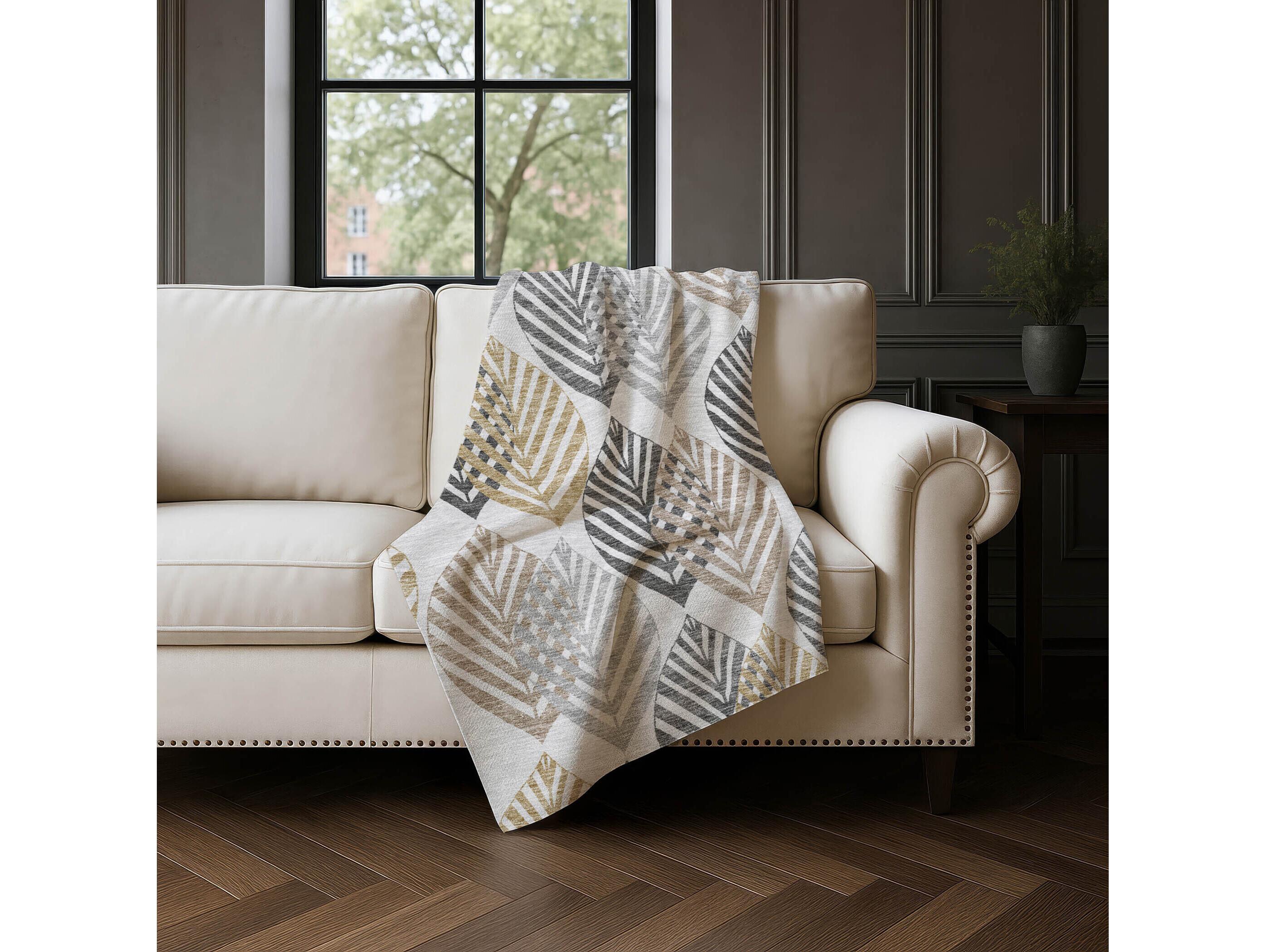 Dalyn Sherpa Gray Polyester Throw