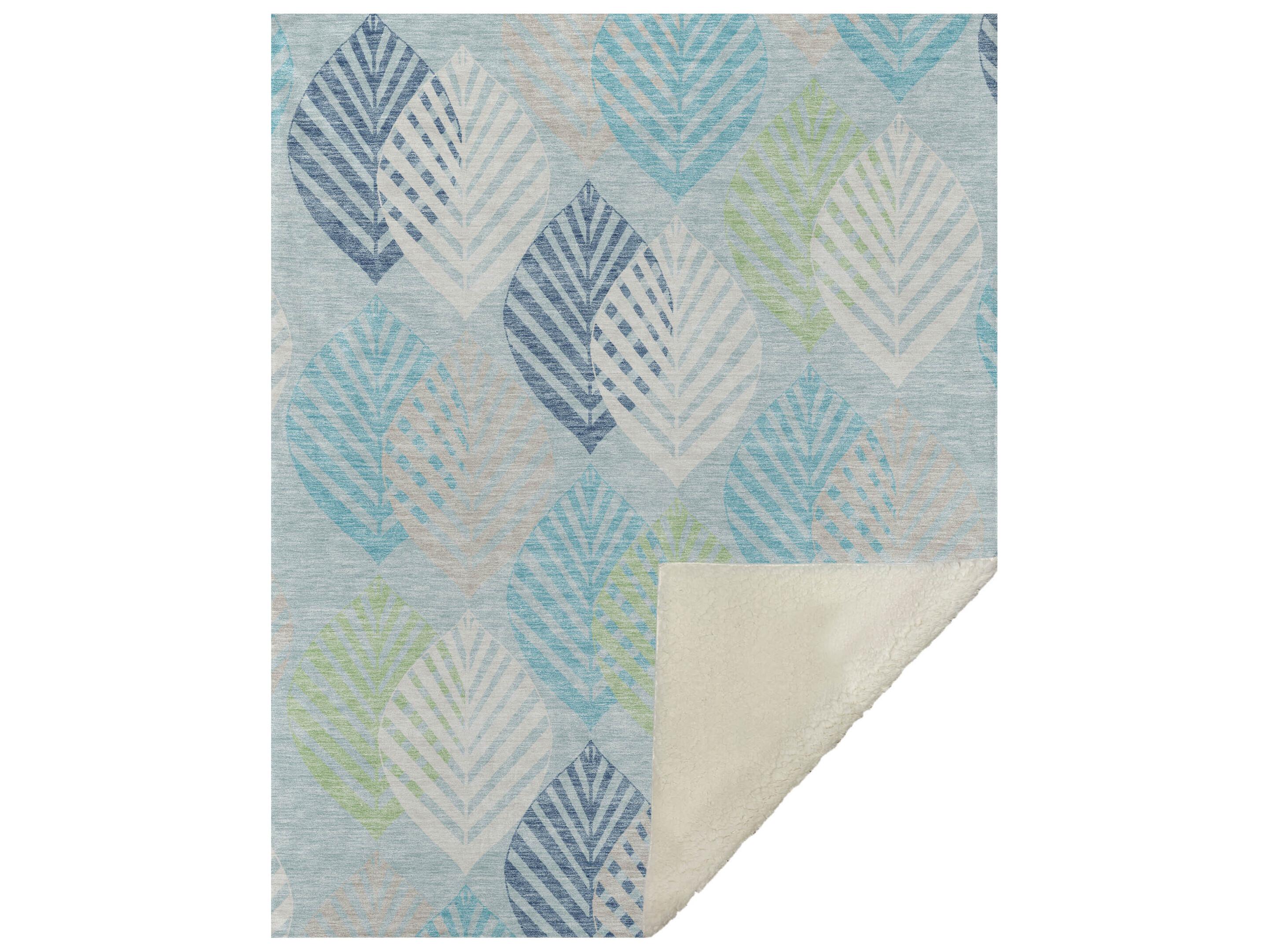 Dalyn Sherpa Teal Polyester Throw