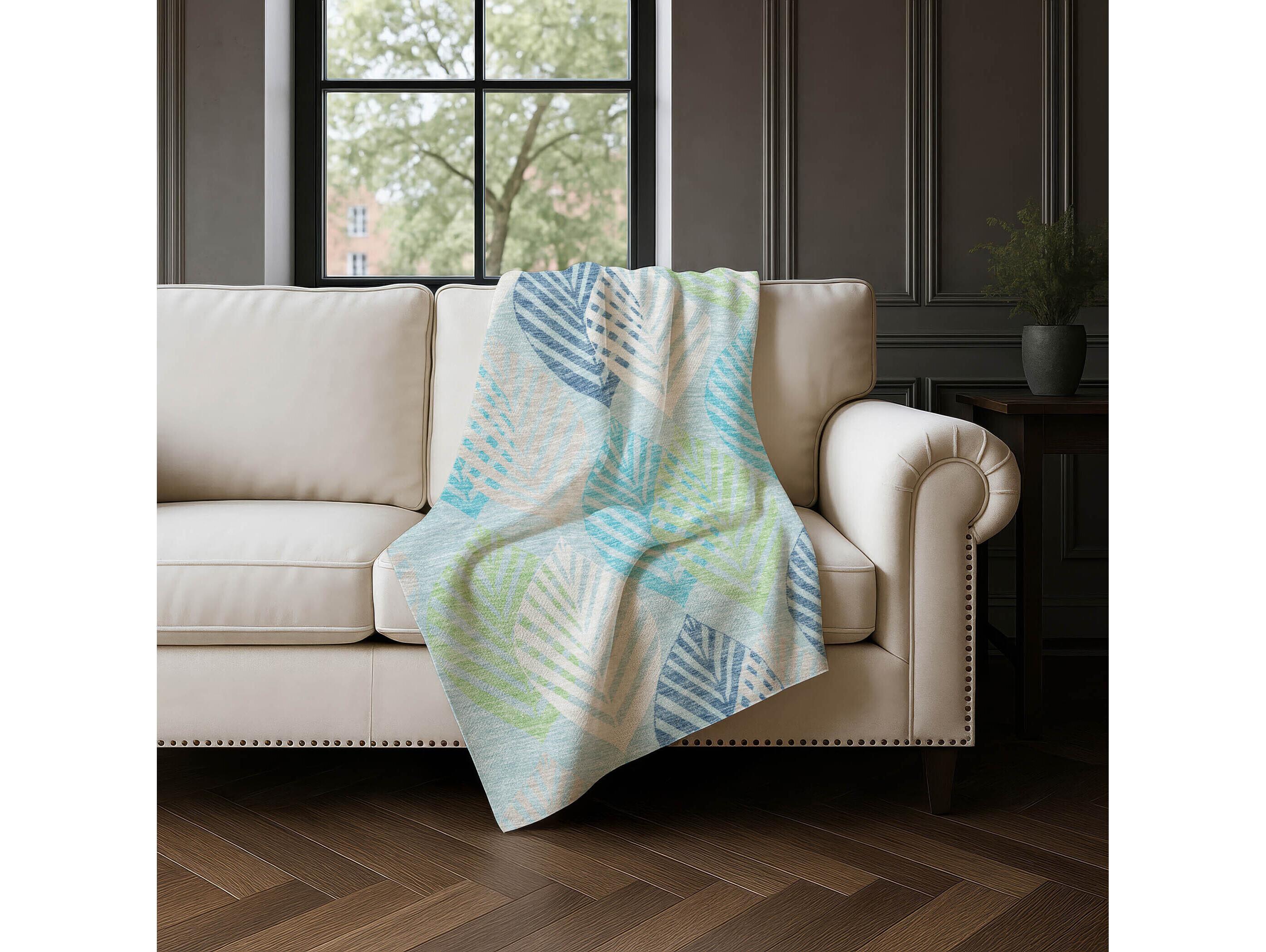 Dalyn Sherpa Teal Polyester Throw