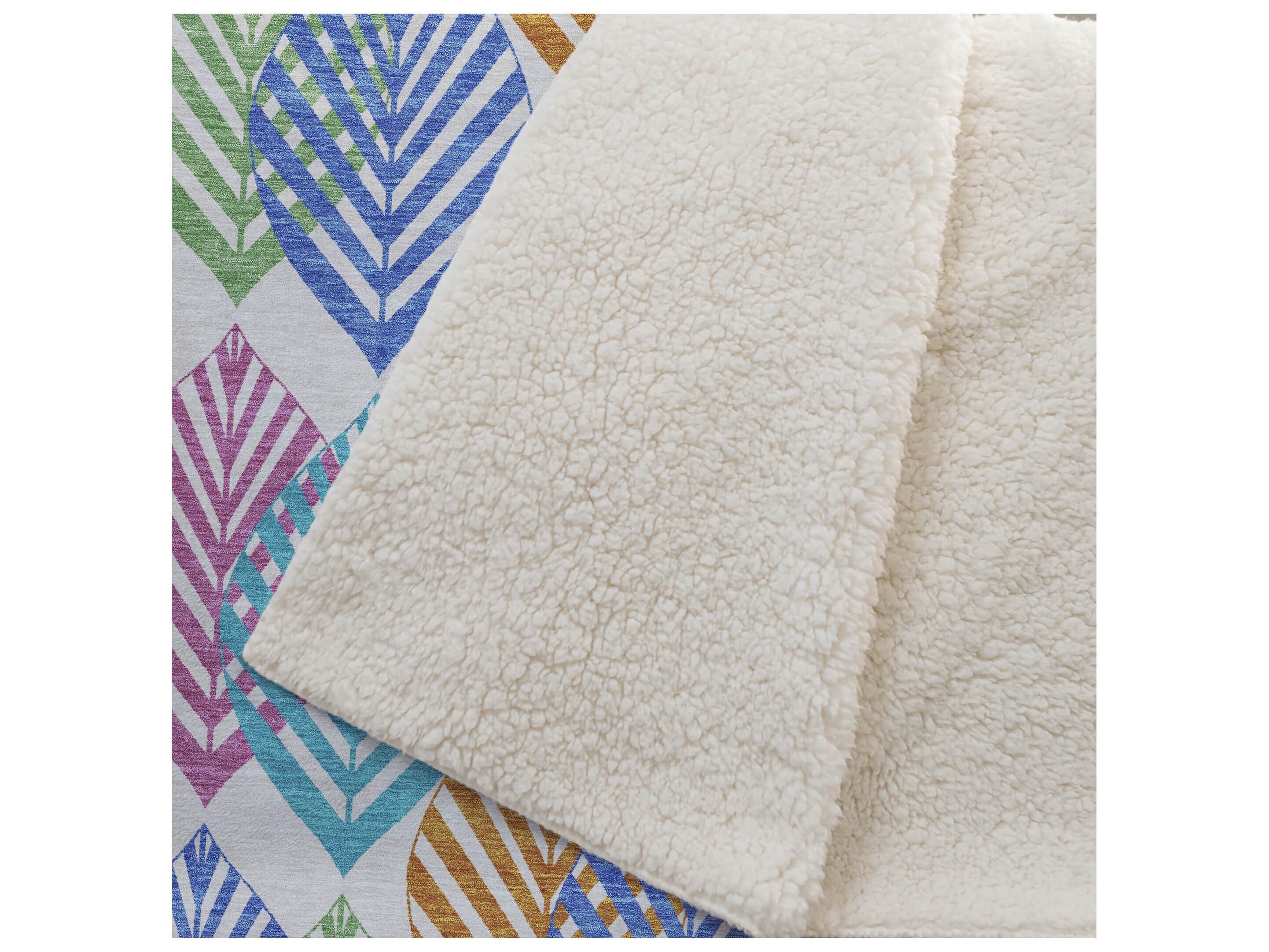Dalyn Sherpa Ivory Polyester Throw