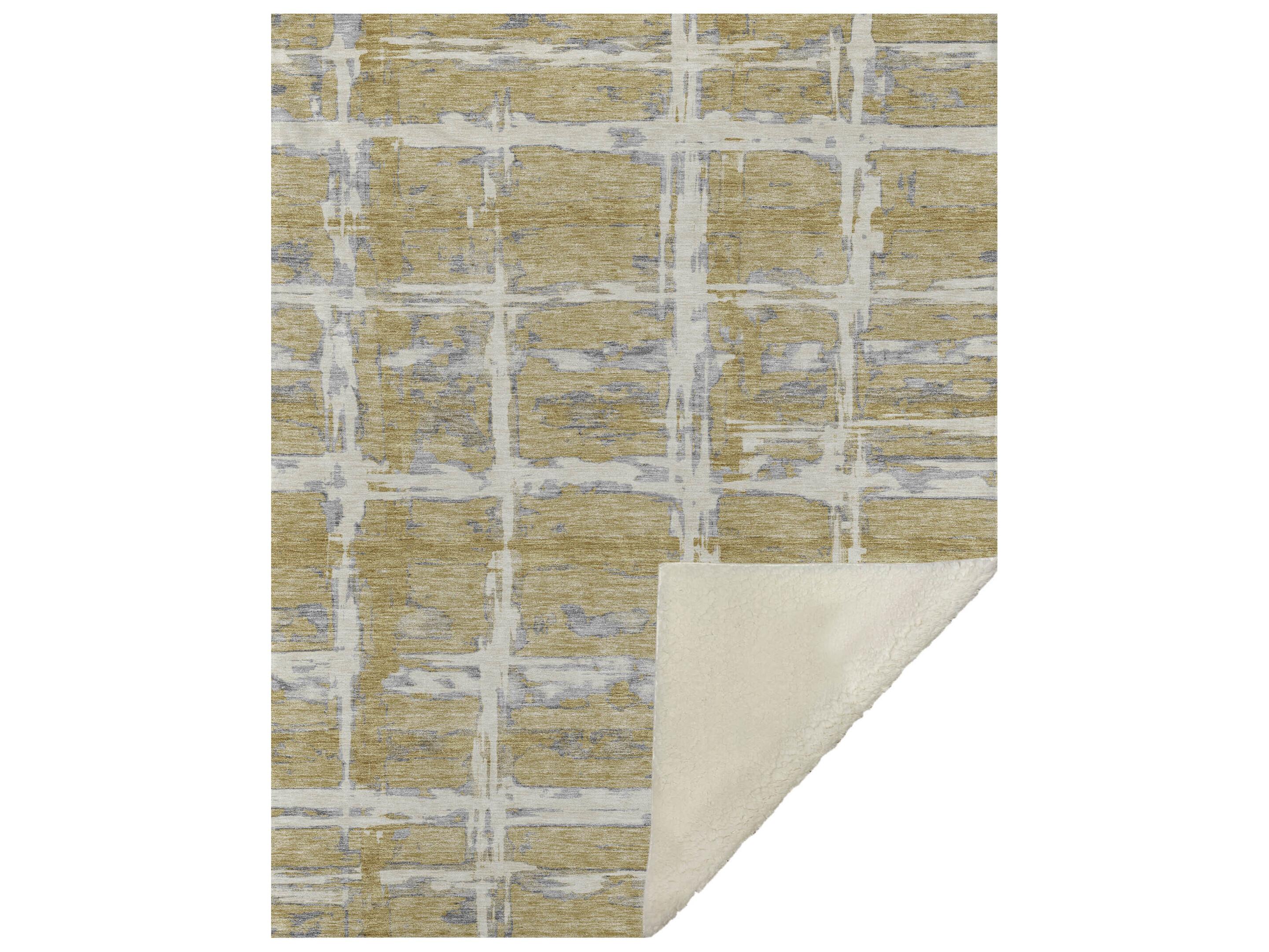 Dalyn Sherpa Gold Polyester Throw