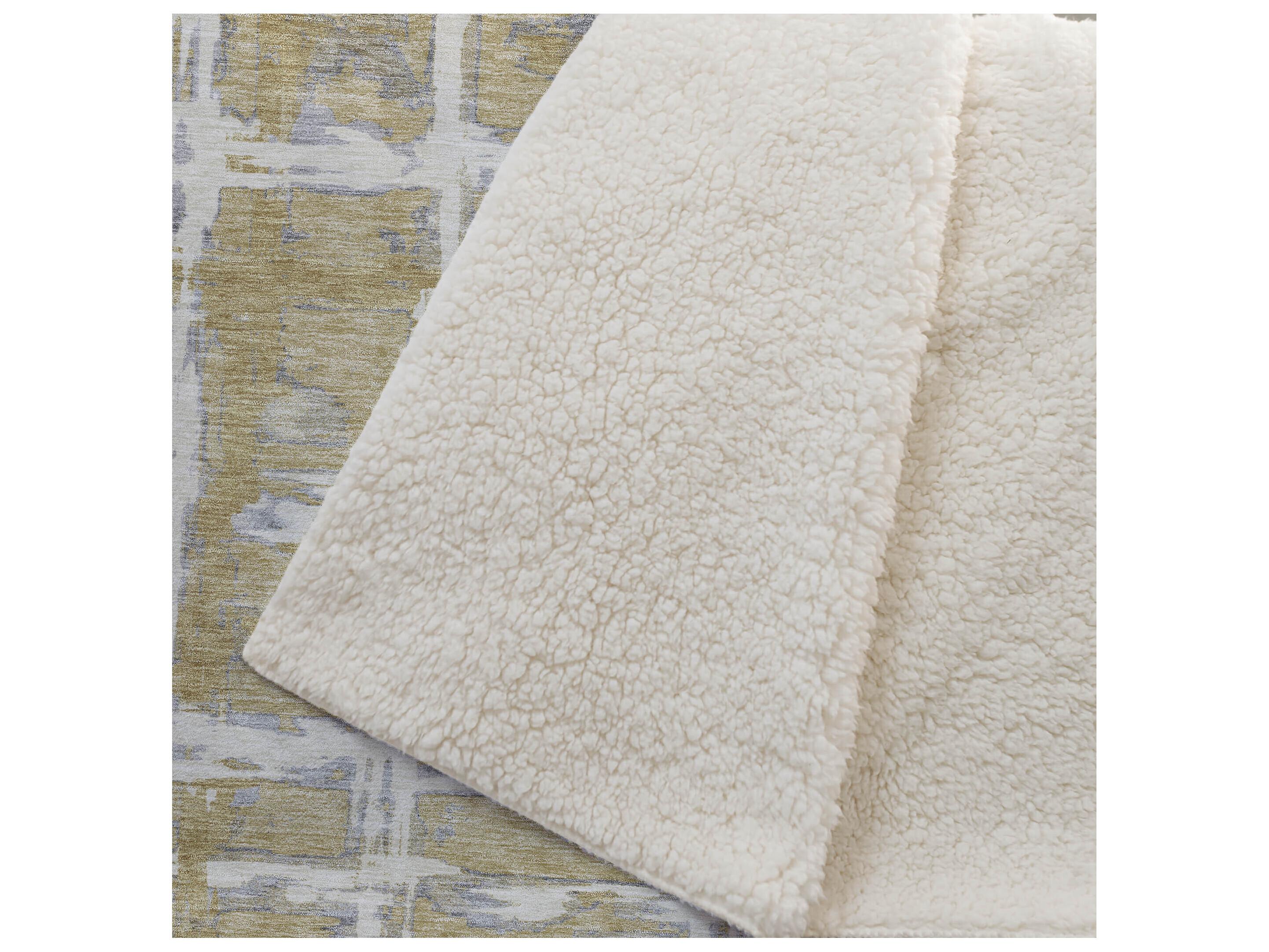 Dalyn Sherpa Gold Polyester Throw