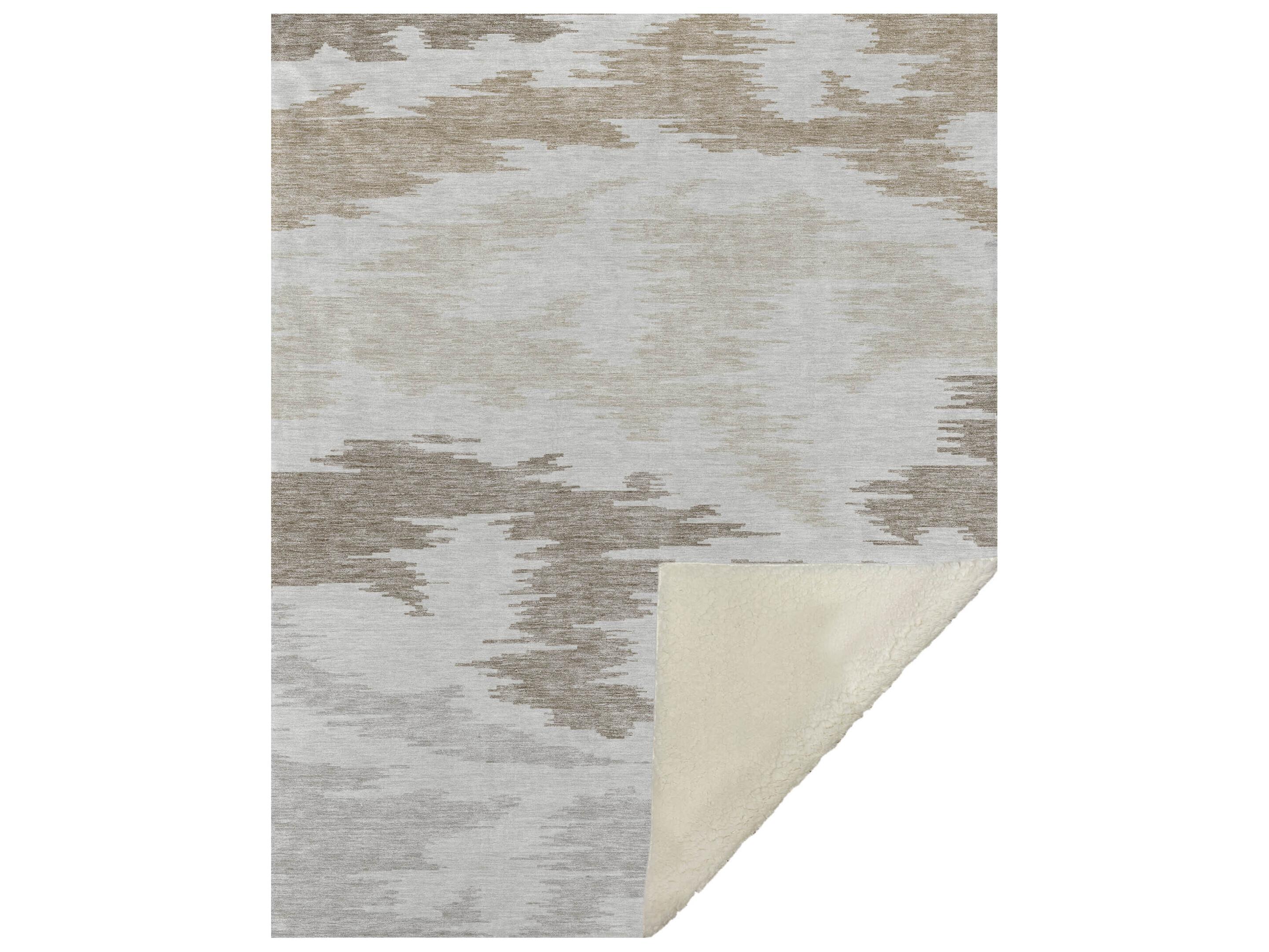 Dalyn Sherpa Ivory Polyester Throw