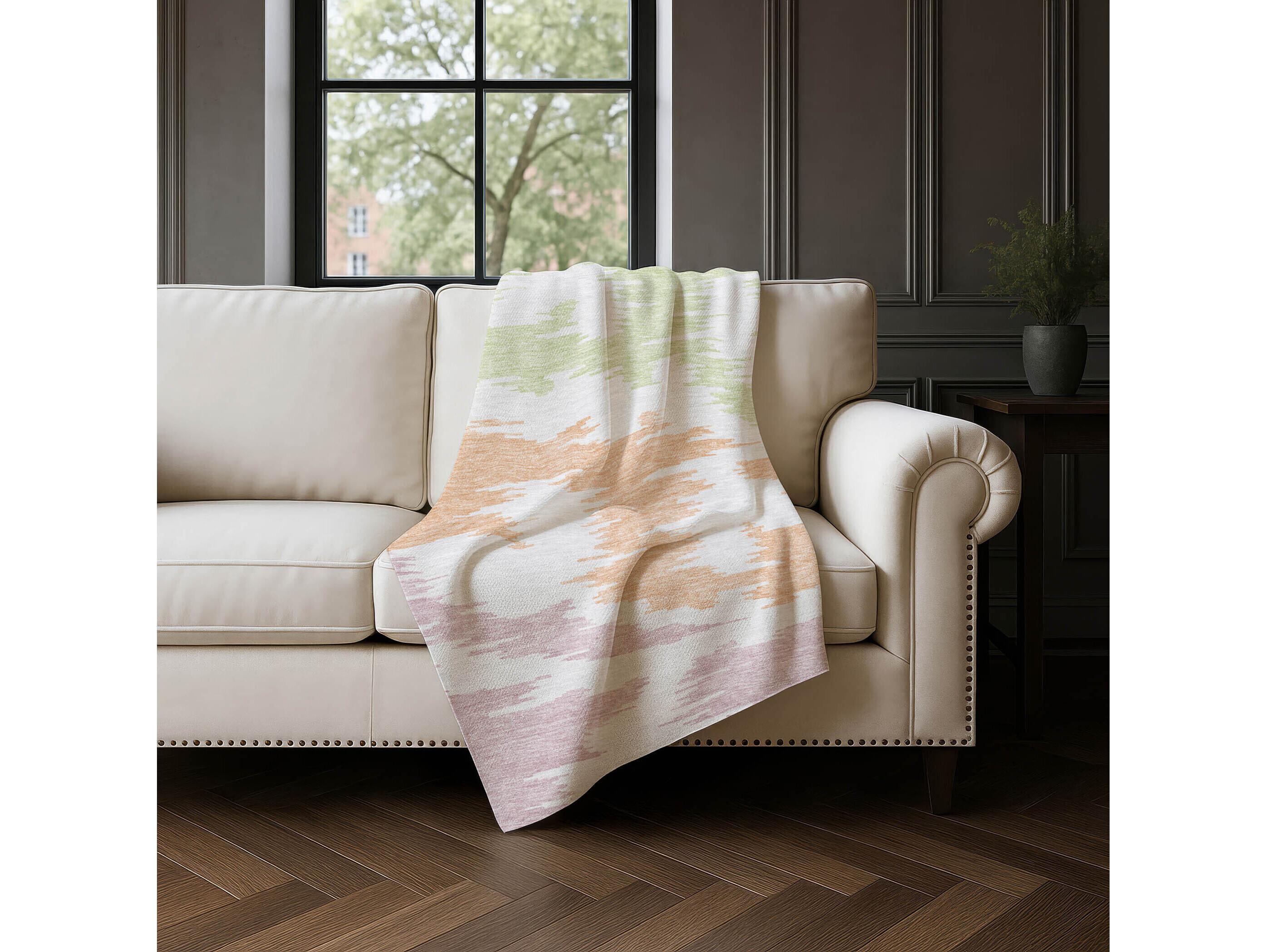 Dalyn Sherpa Ivory Polyester Throw