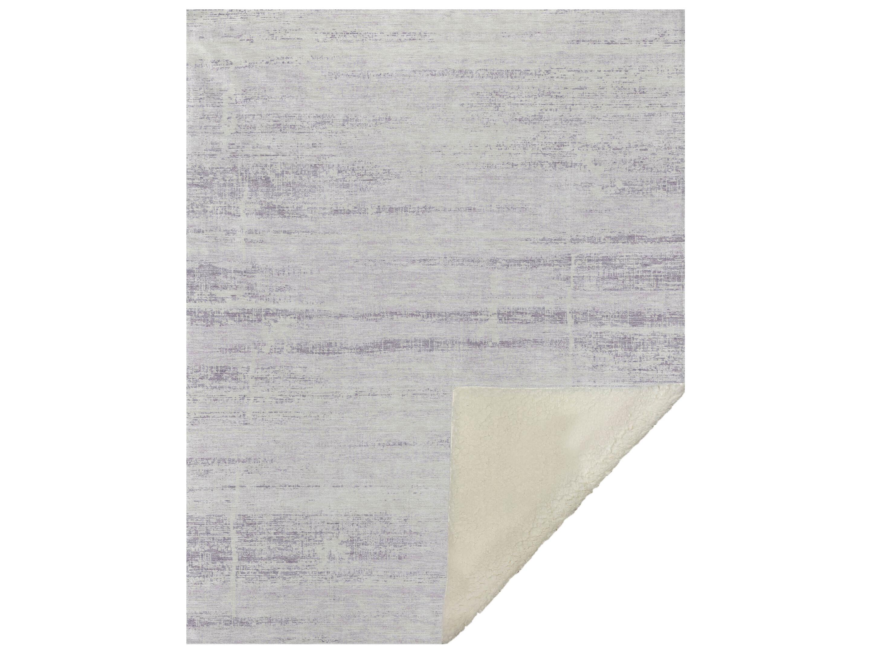 Dalyn Sherpa Purple Polyester Throw