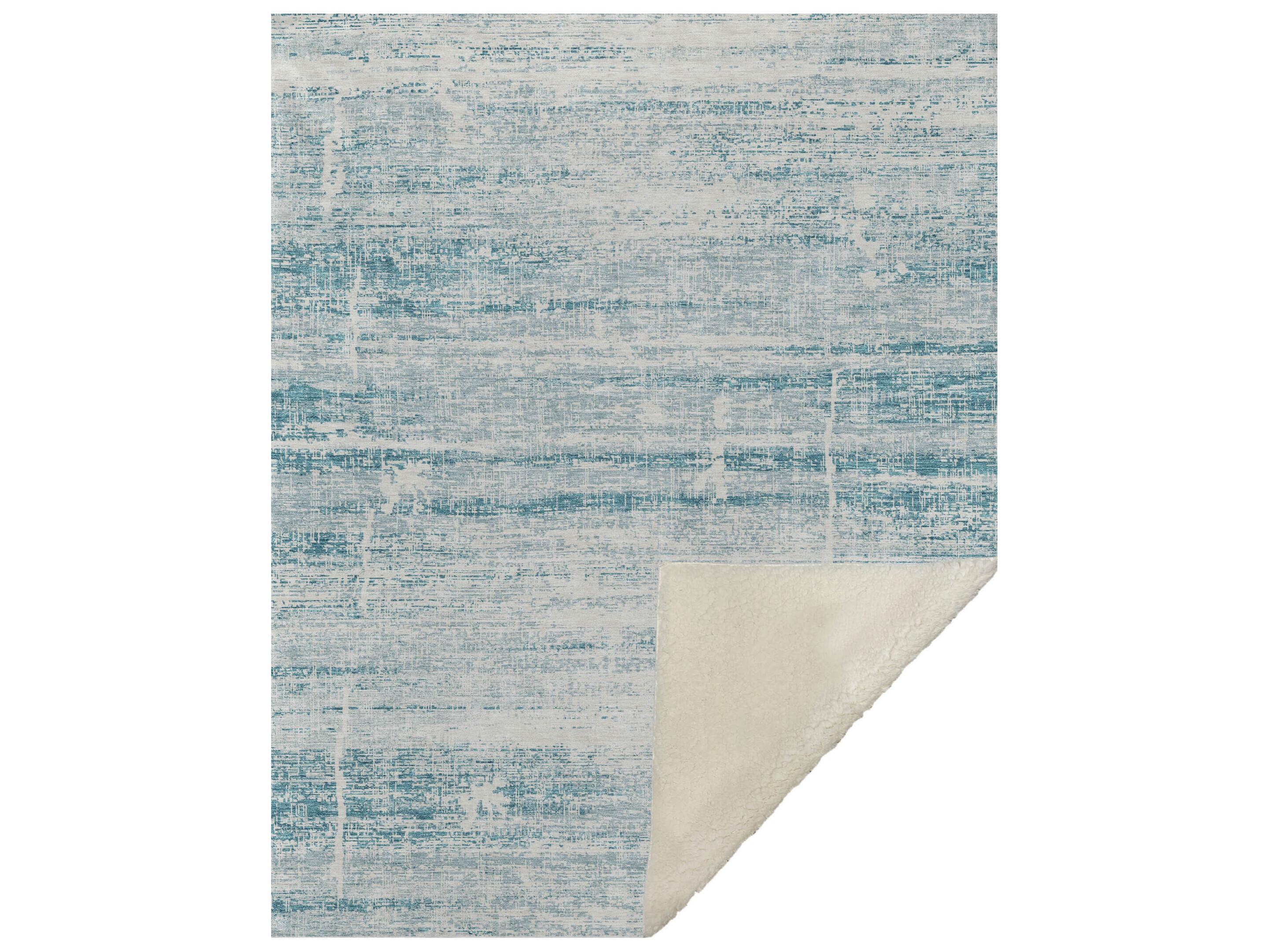 Dalyn Sherpa Teal Polyester Throw