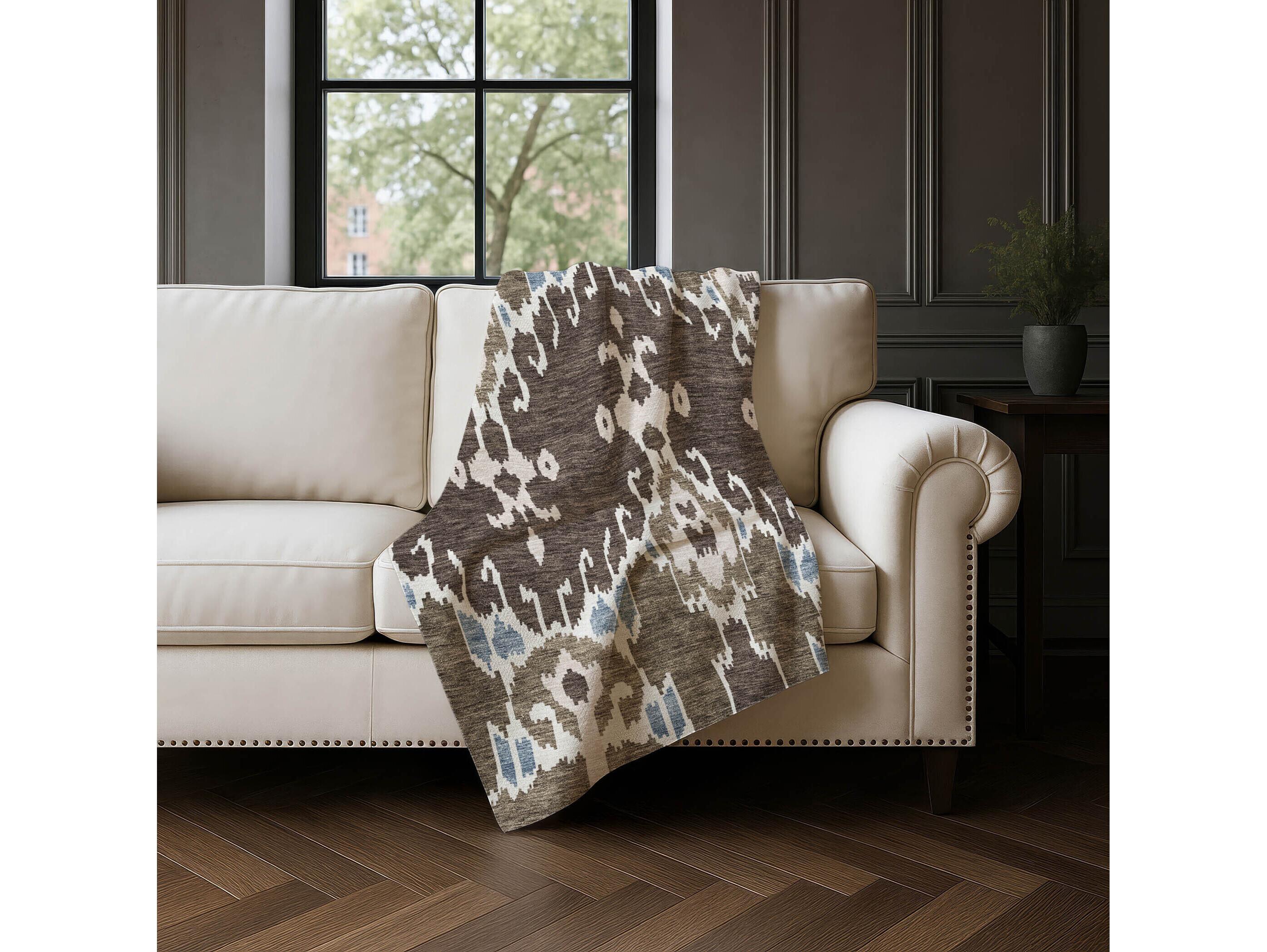 Dalyn Sherpa Brown Polyester Throw