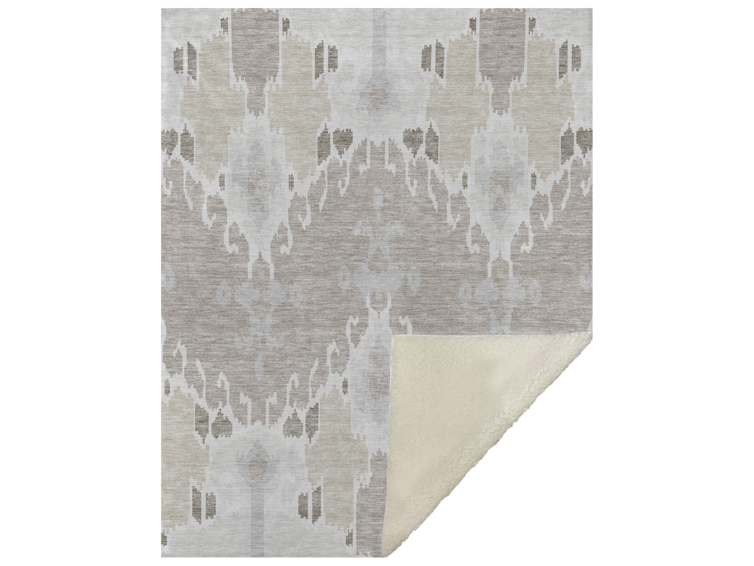 Dalyn Sherpa Ivory Polyester Throw