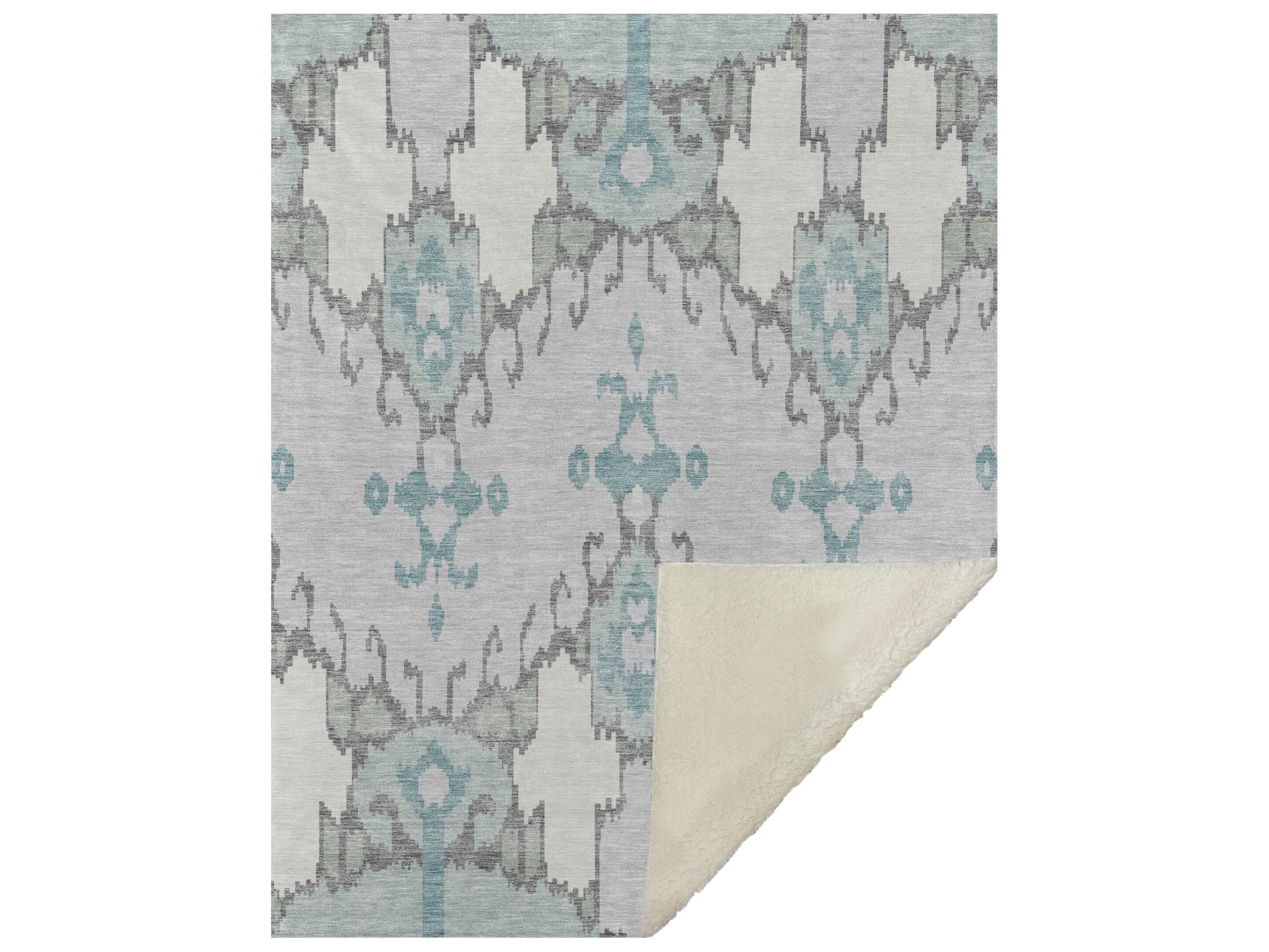 Dalyn Sherpa Green Polyester Throw