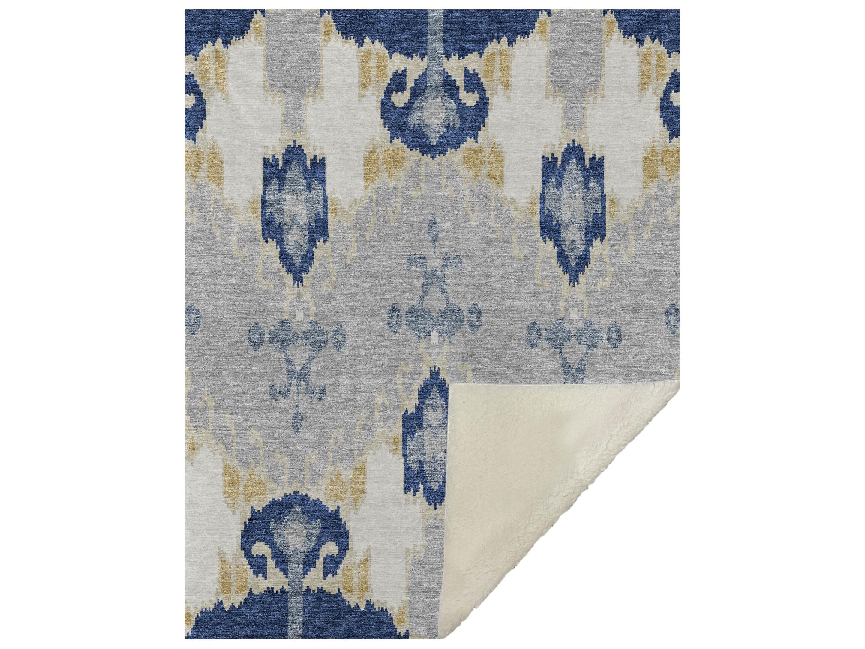 Dalyn Sherpa Blue Polyester Throw