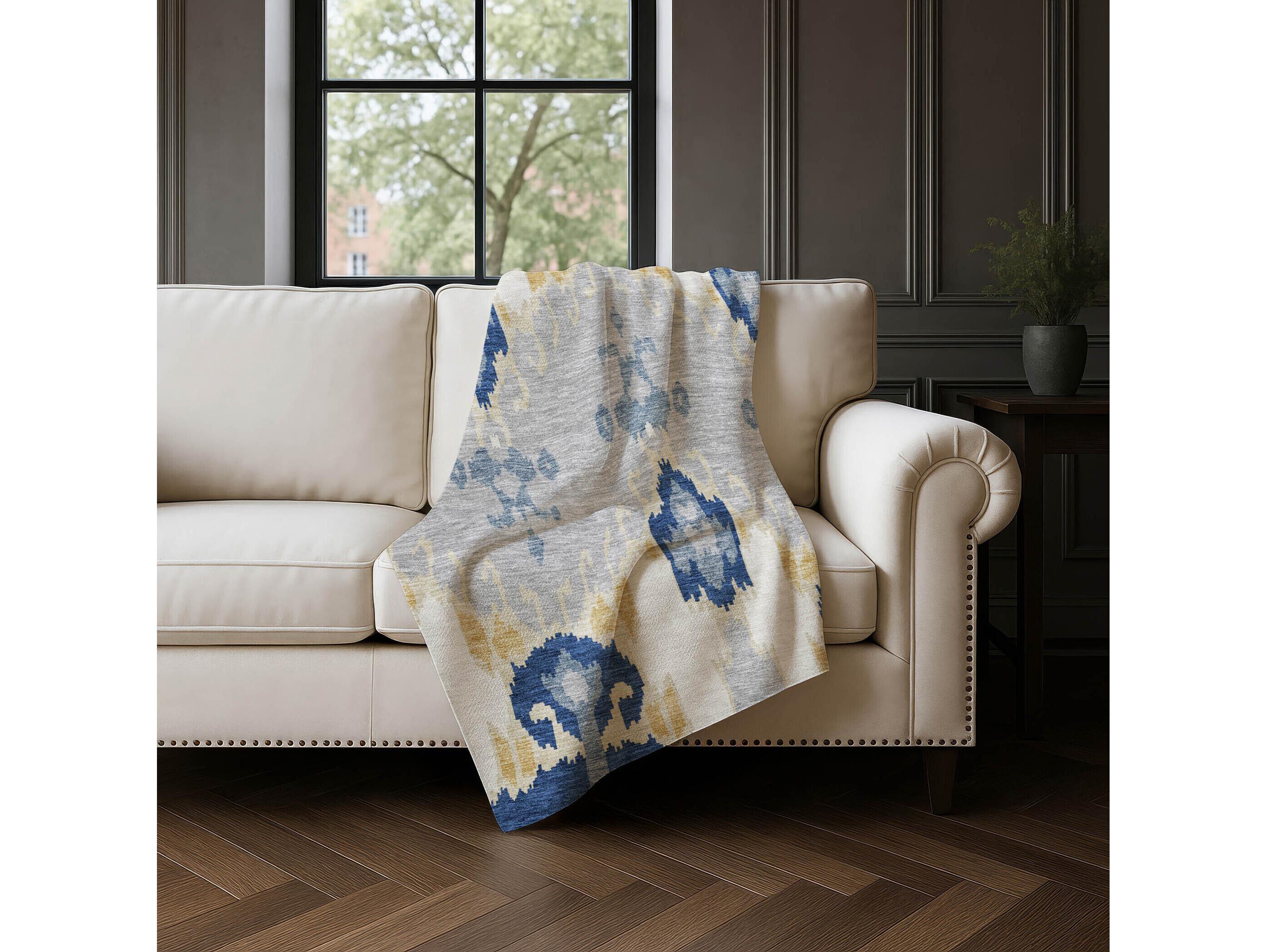 Dalyn Sherpa Blue Polyester Throw
