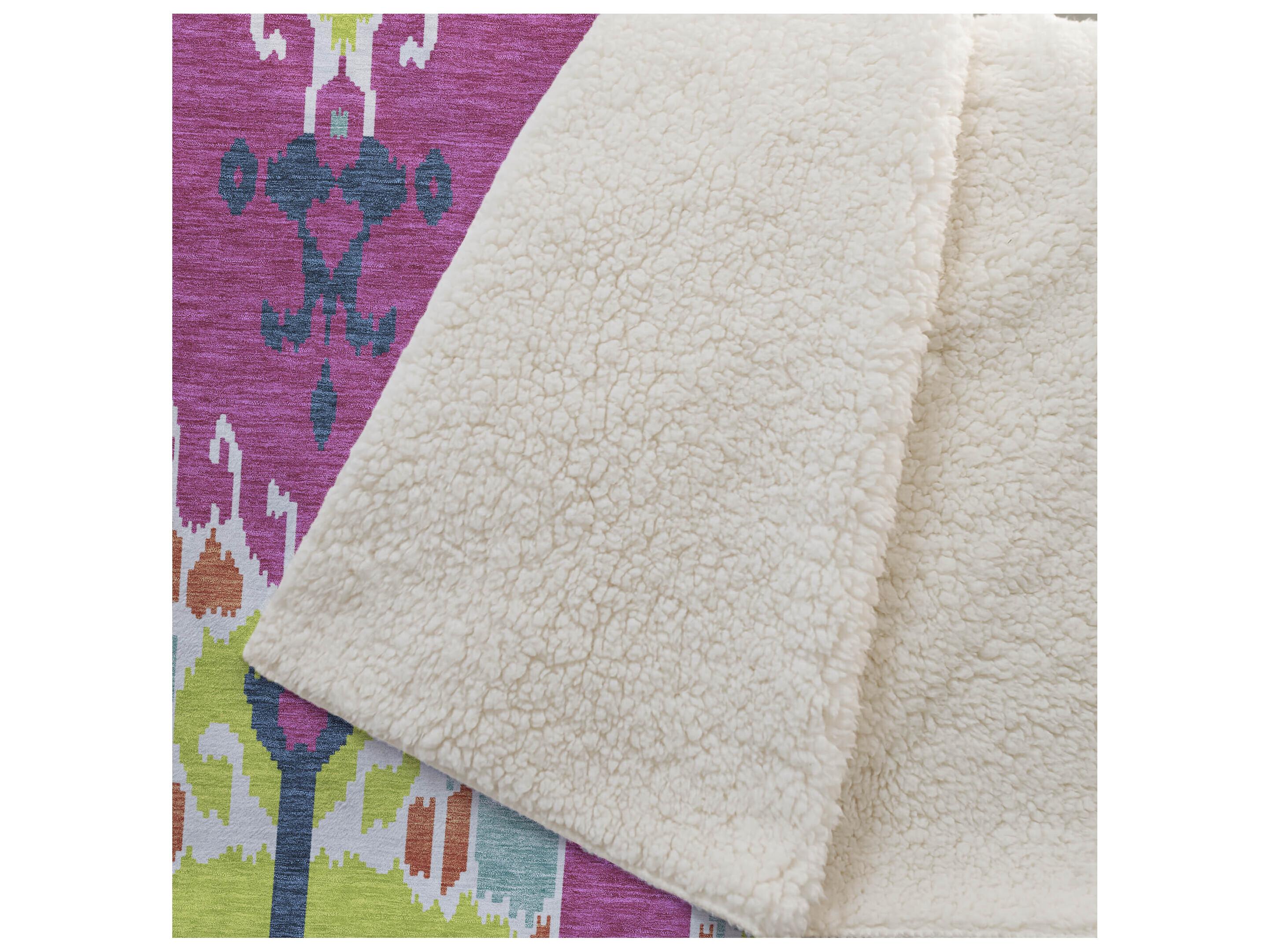 Dalyn Sherpa Pink Polyester Throw