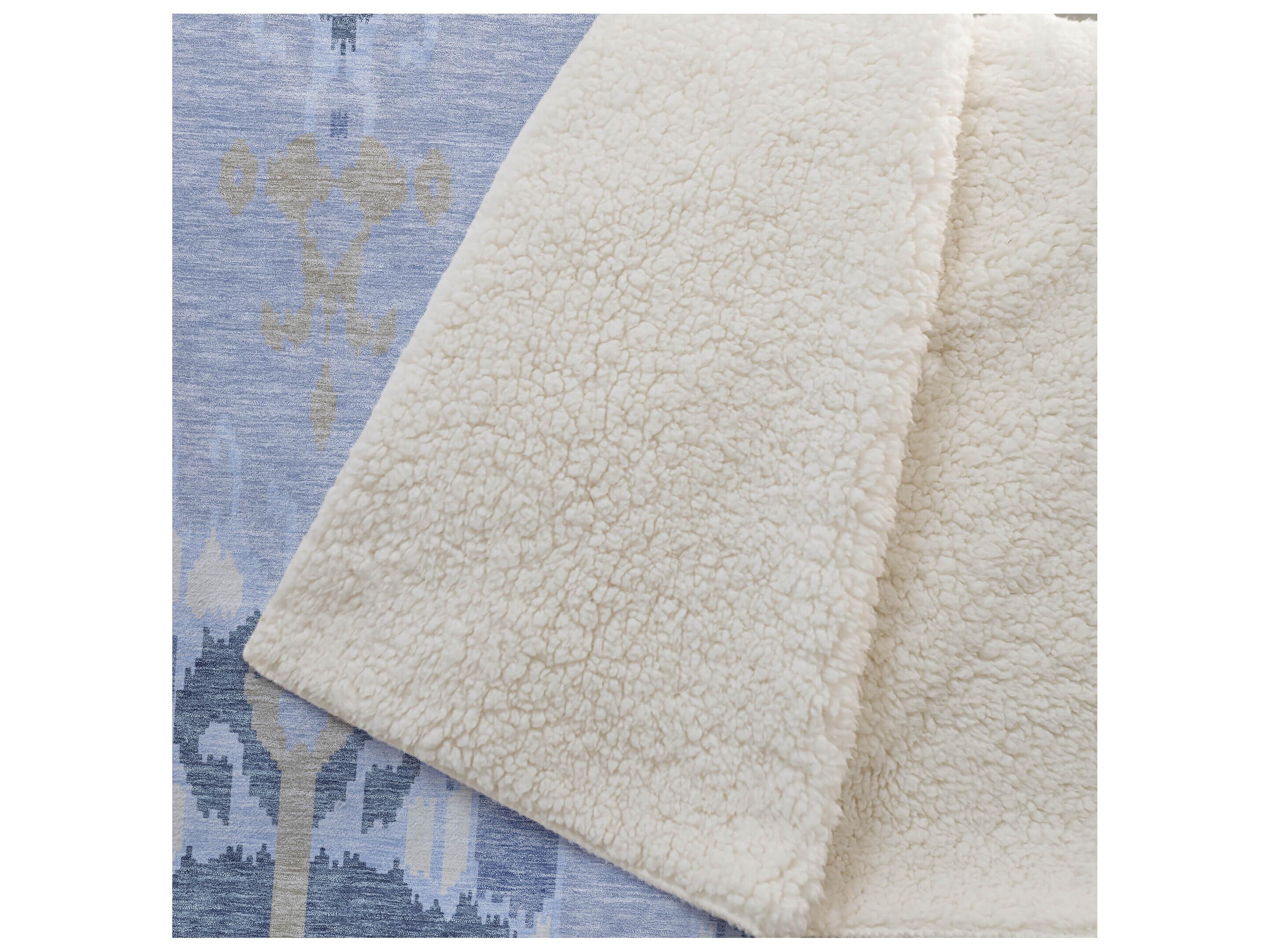 Dalyn Sherpa Blue Polyester Throw