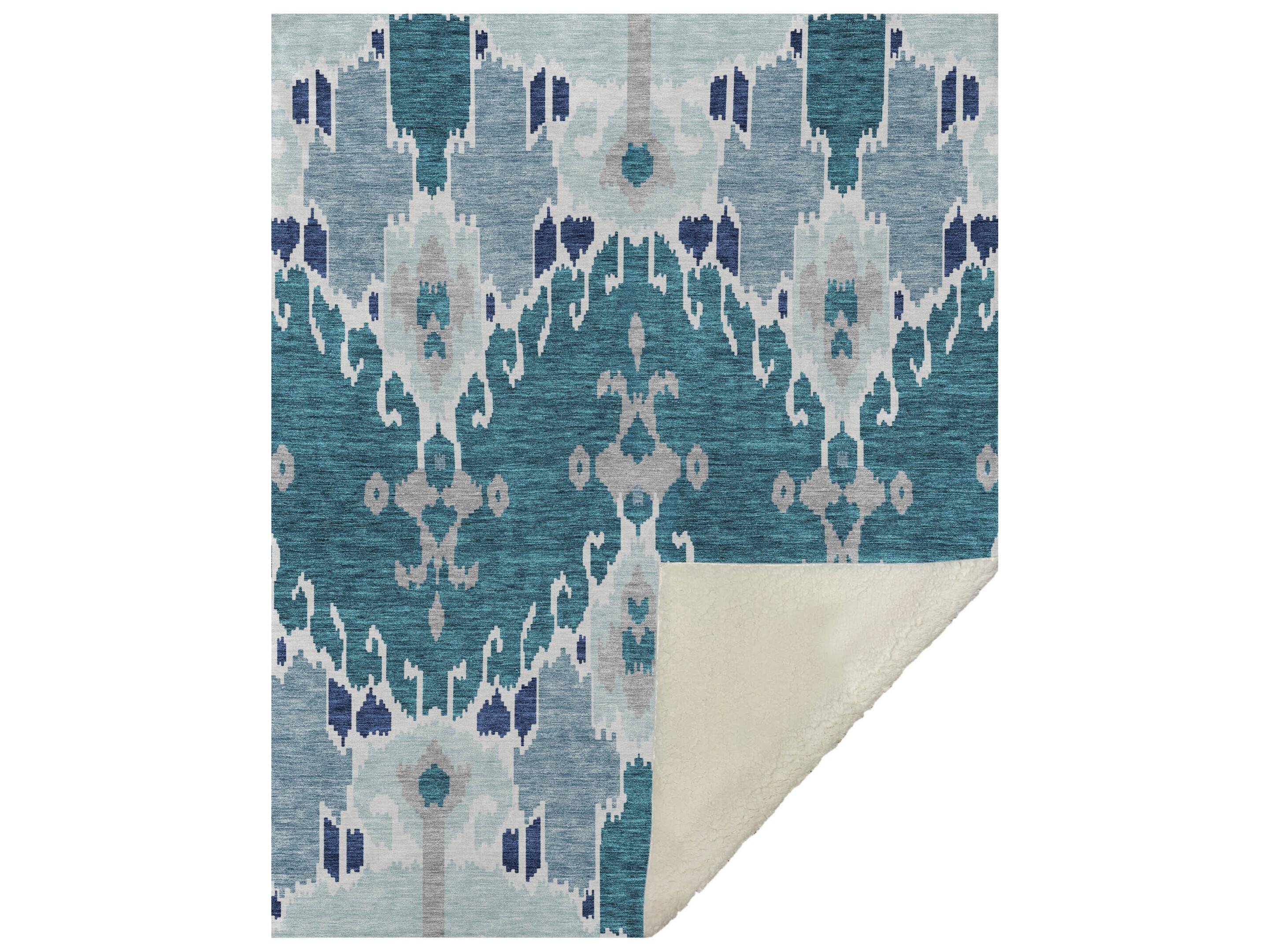 Dalyn Sherpa Teal Polyester Throw