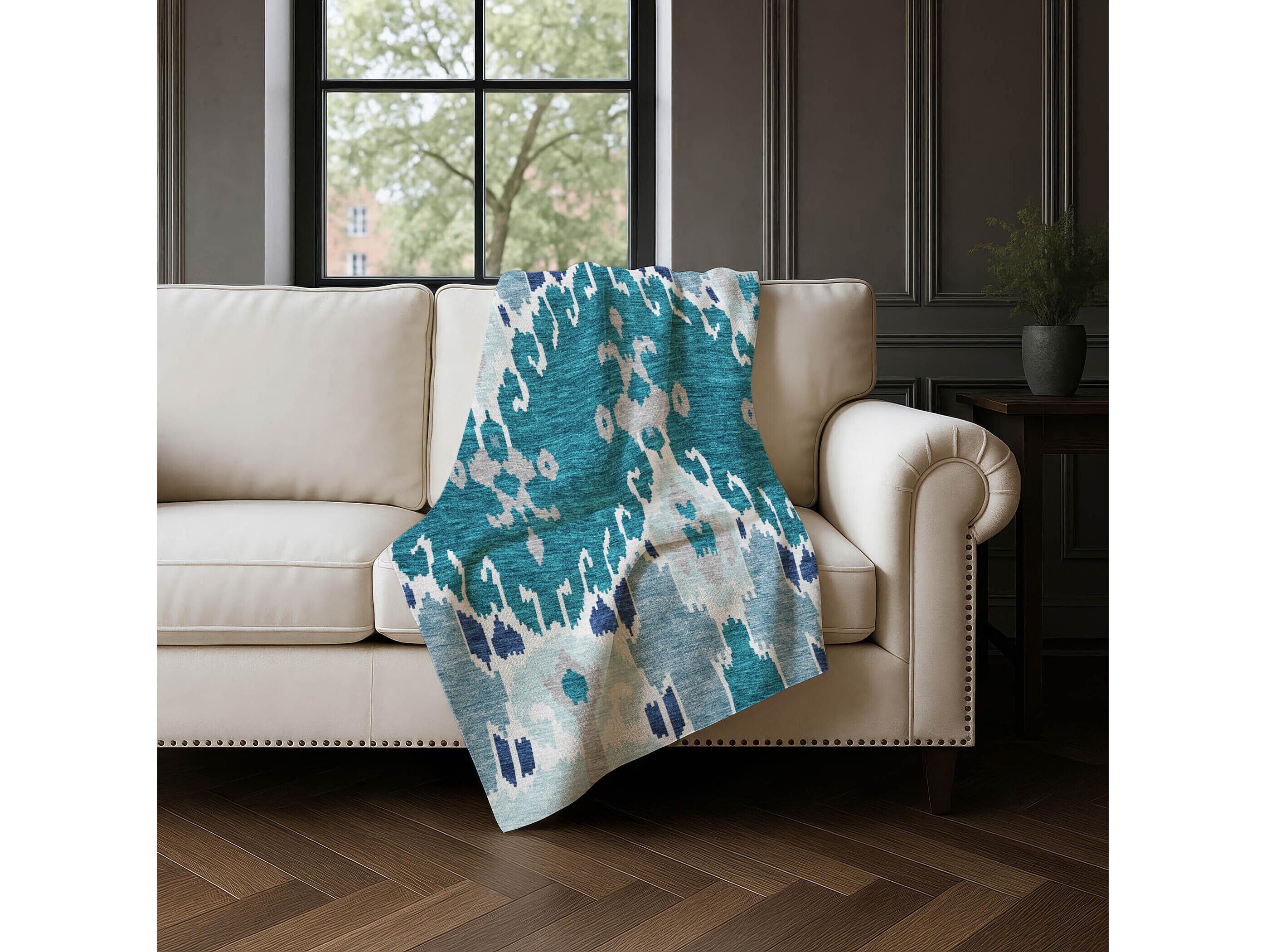 Dalyn Sherpa Teal Polyester Throw