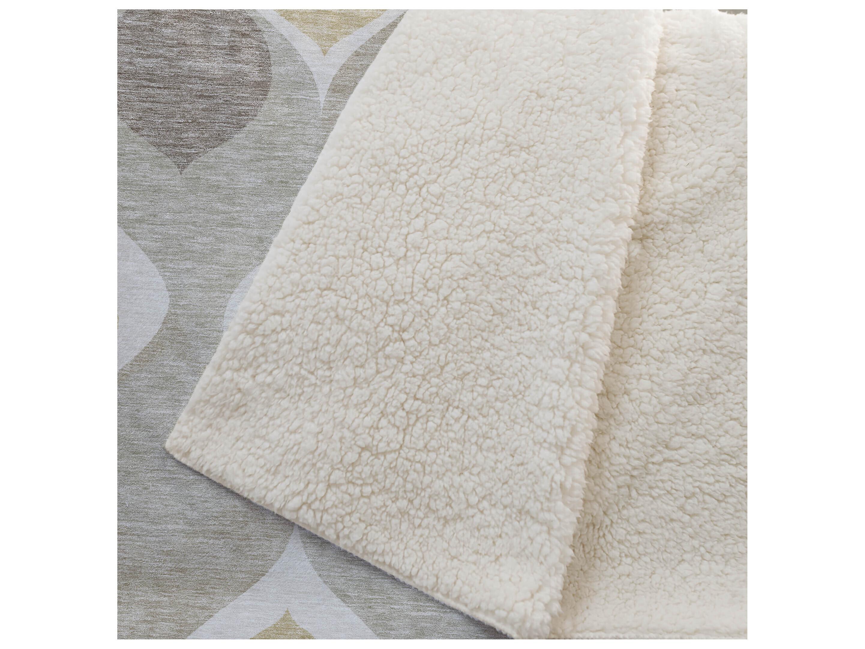 Dalyn Sherpa Brown Polyester Throw