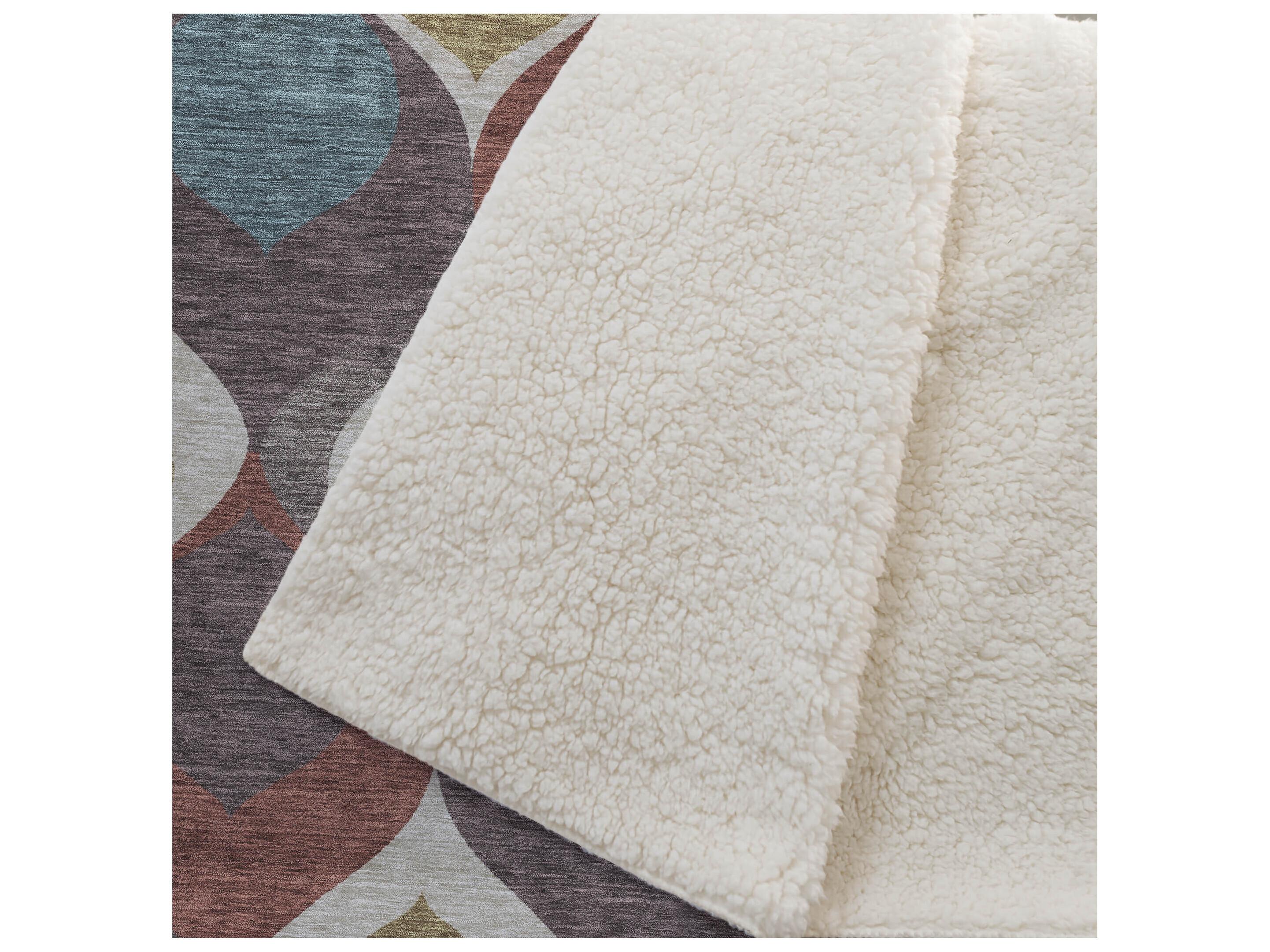 Dalyn Sherpa Brown Polyester Throw