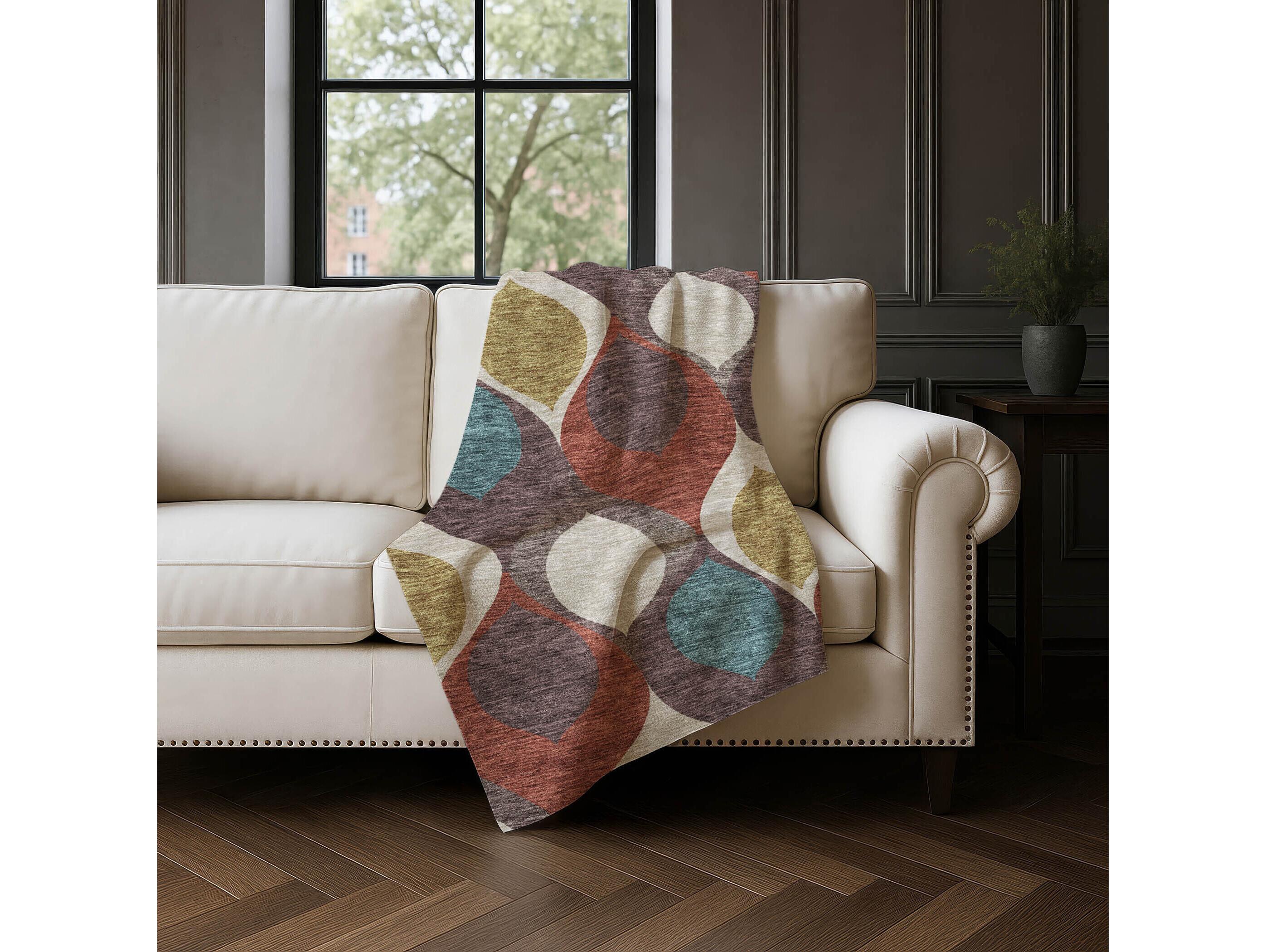 Dalyn Sherpa Brown Polyester Throw