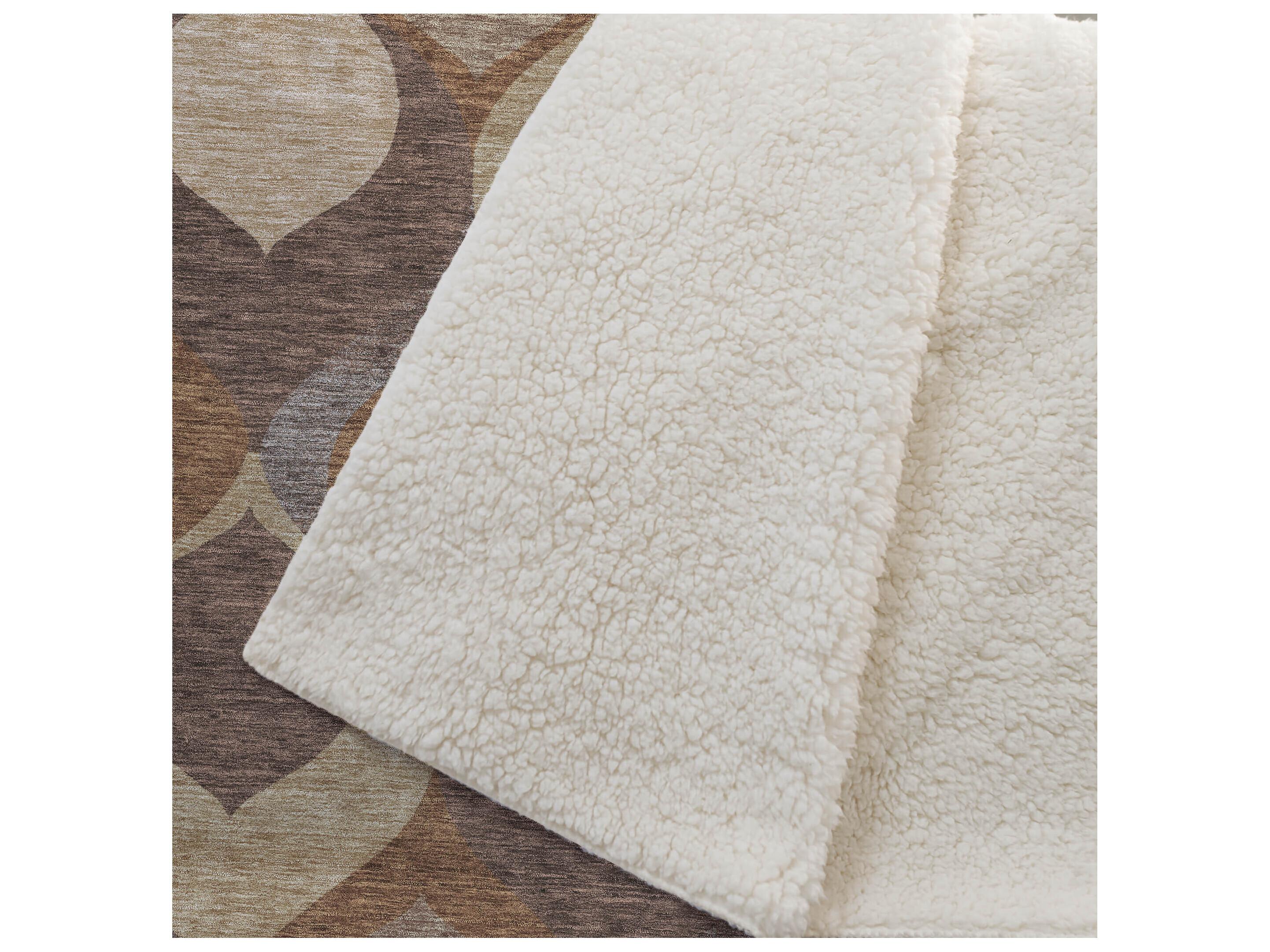 Dalyn Sherpa Orange Polyester Throw