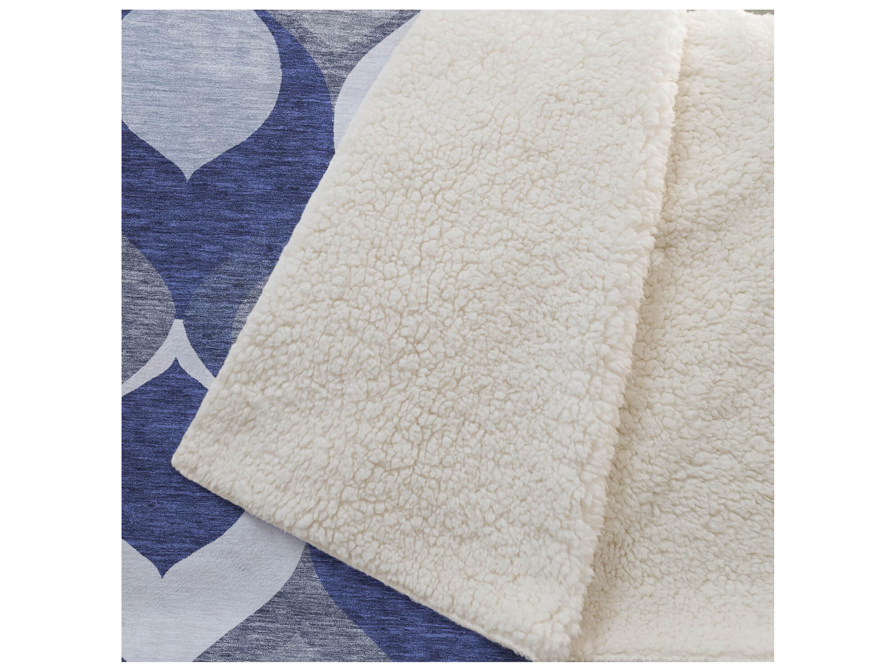 Dalyn Sherpa Blue Polyester Throw