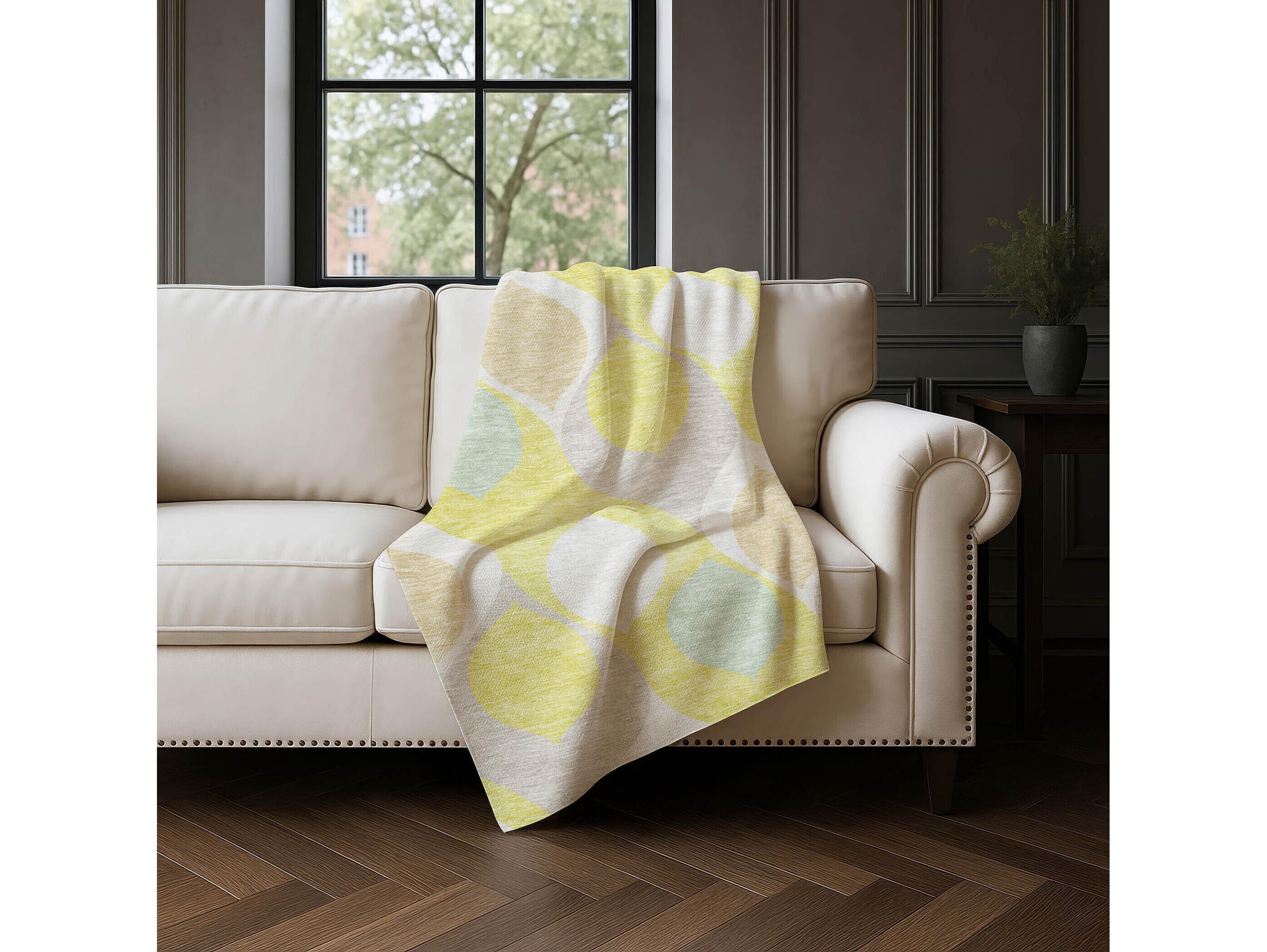 Dalyn Sherpa Gold Polyester Throw