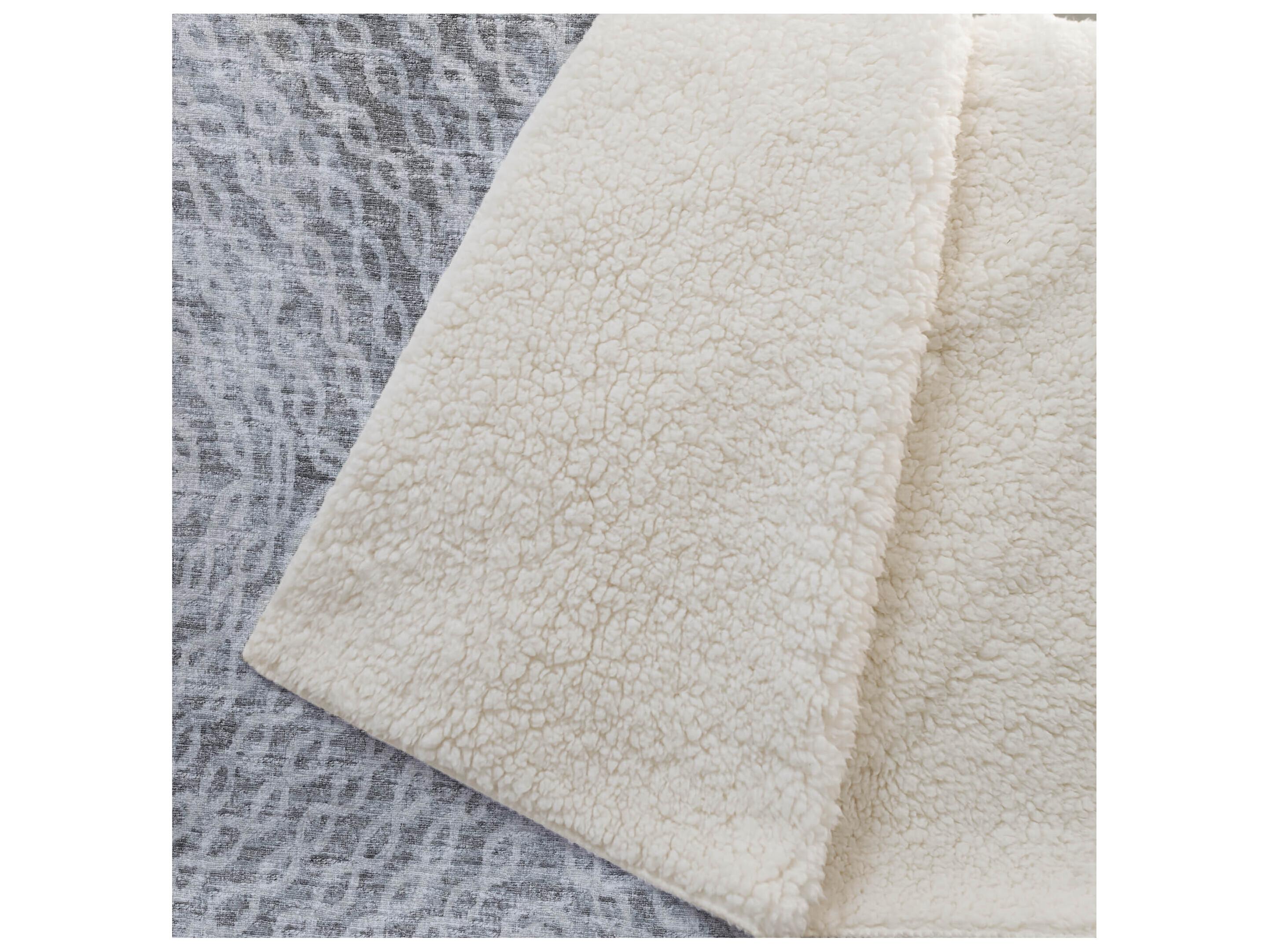 Dalyn Sherpa Gray Polyester Throw