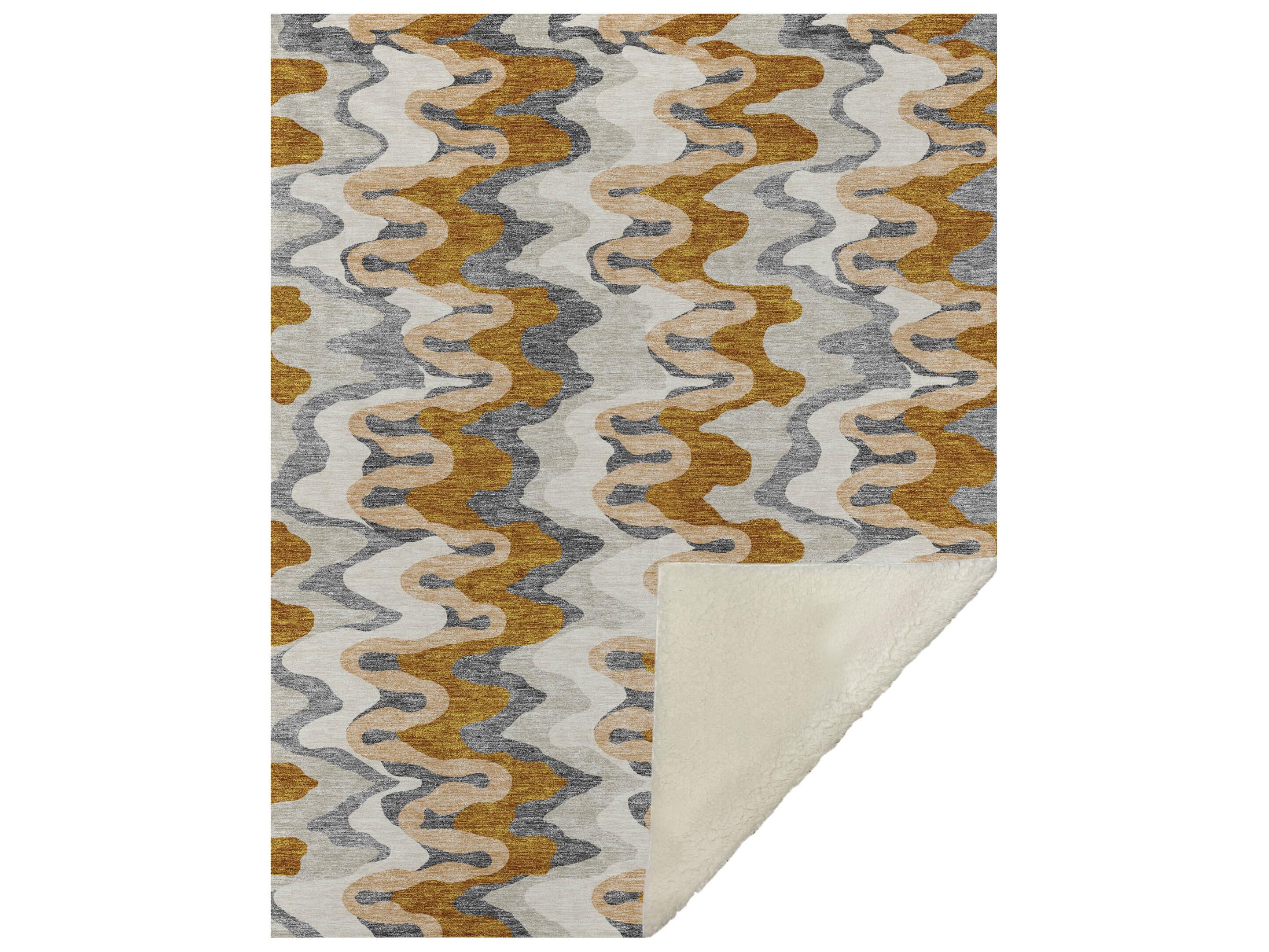 Dalyn Sherpa Orange Polyester Throw