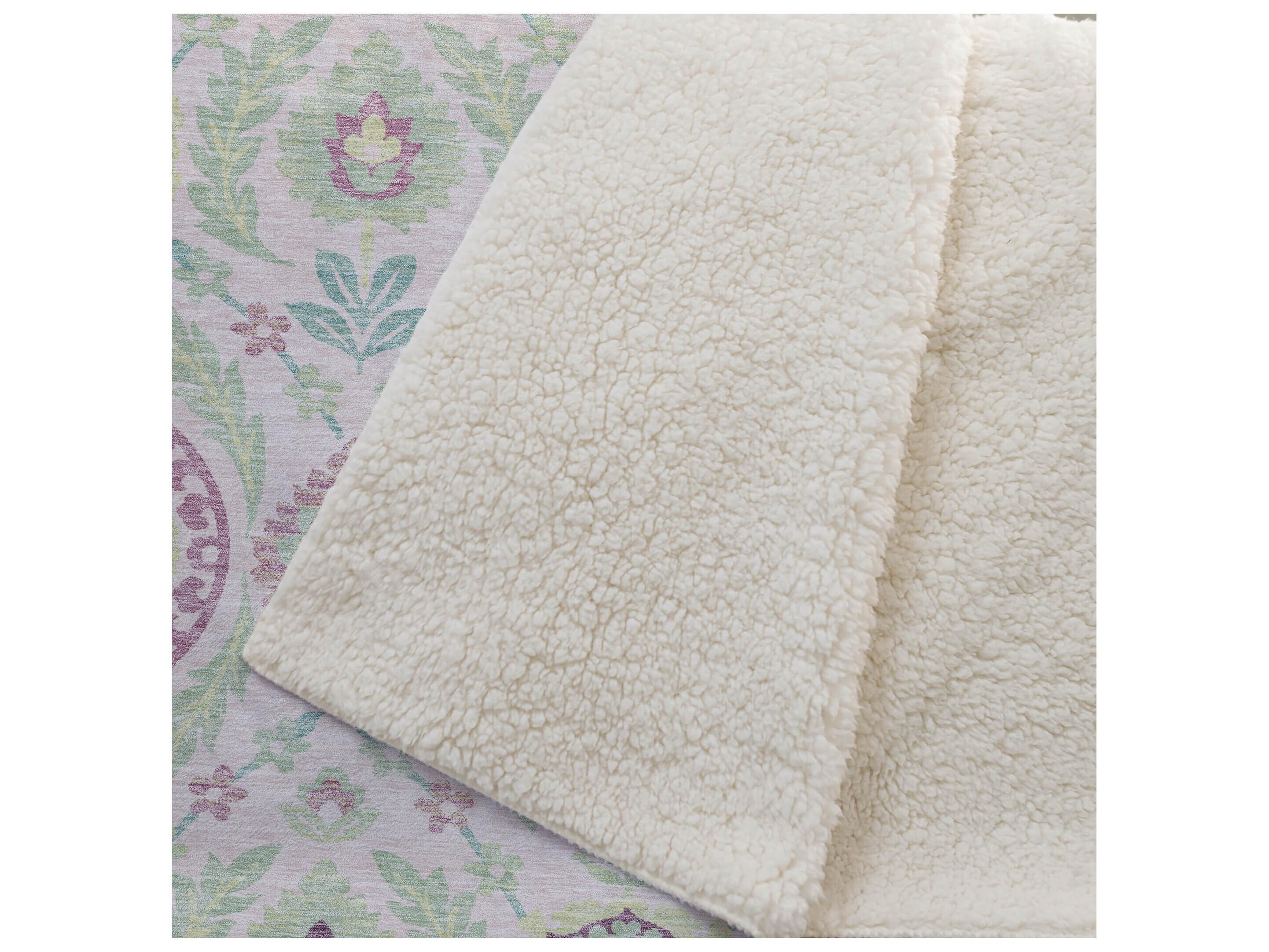 Dalyn Sherpa Pink Polyester Throw