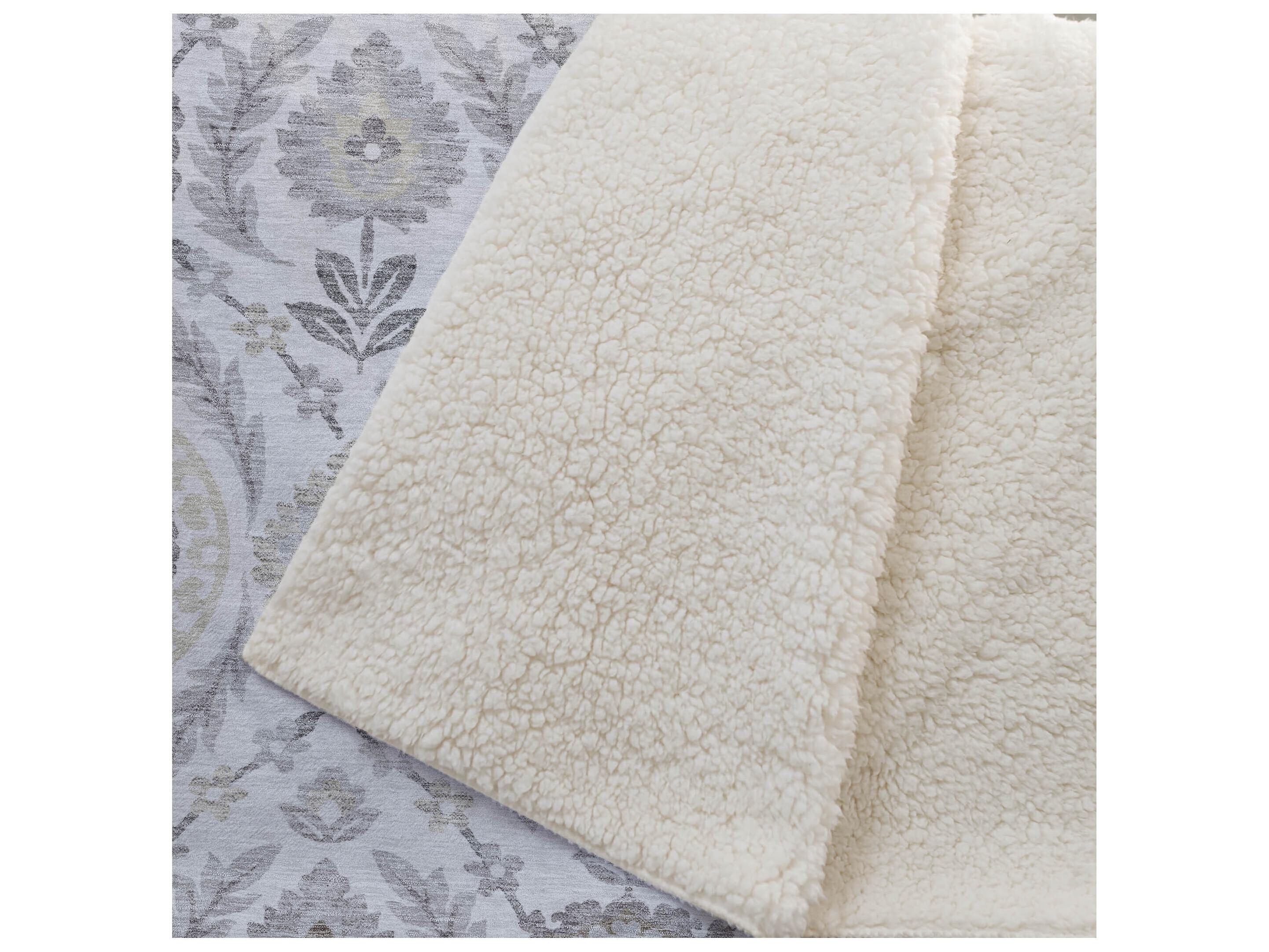 Dalyn Sherpa Gray Polyester Throw