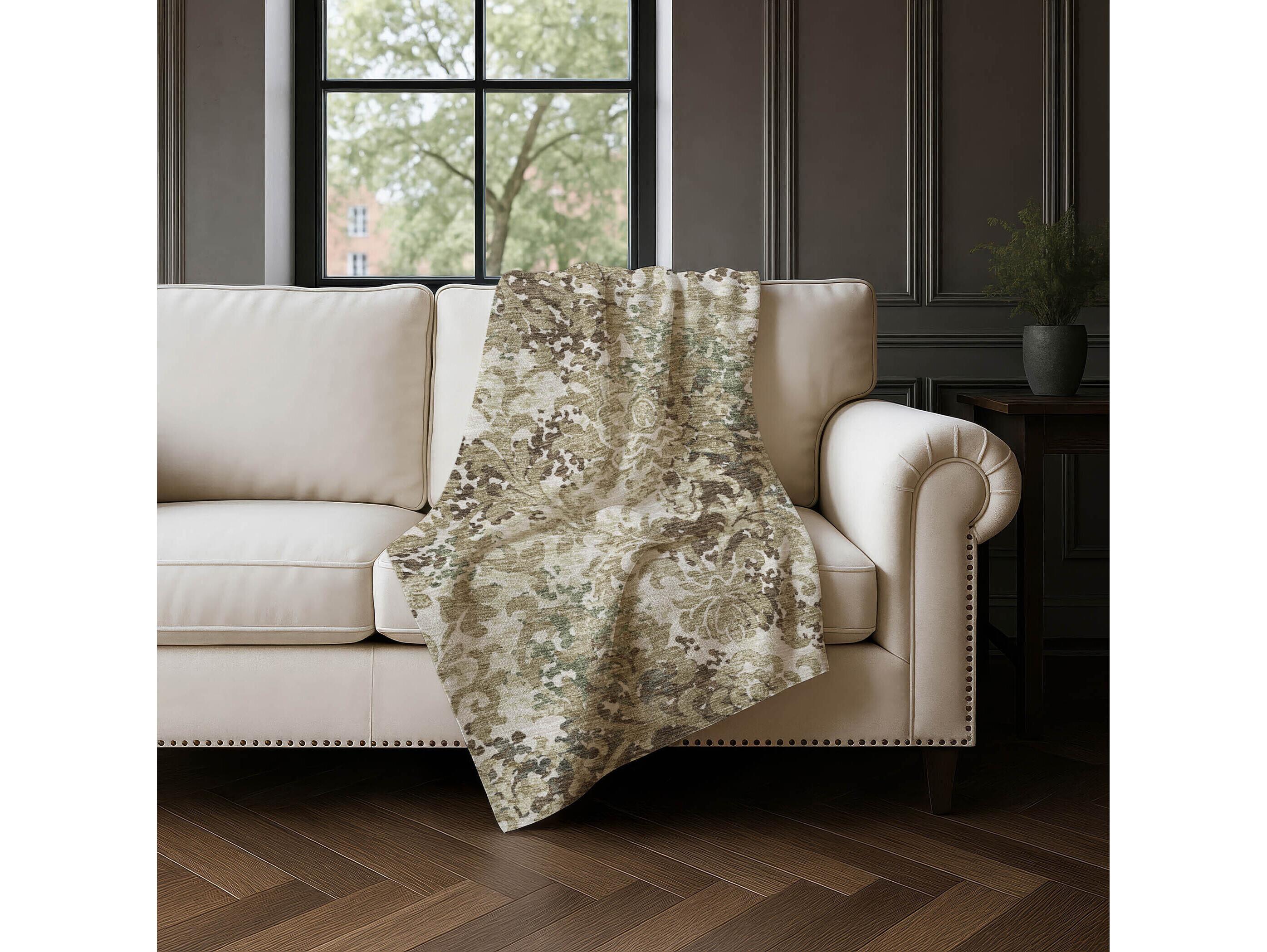 Dalyn Sherpa Brown Polyester Throw