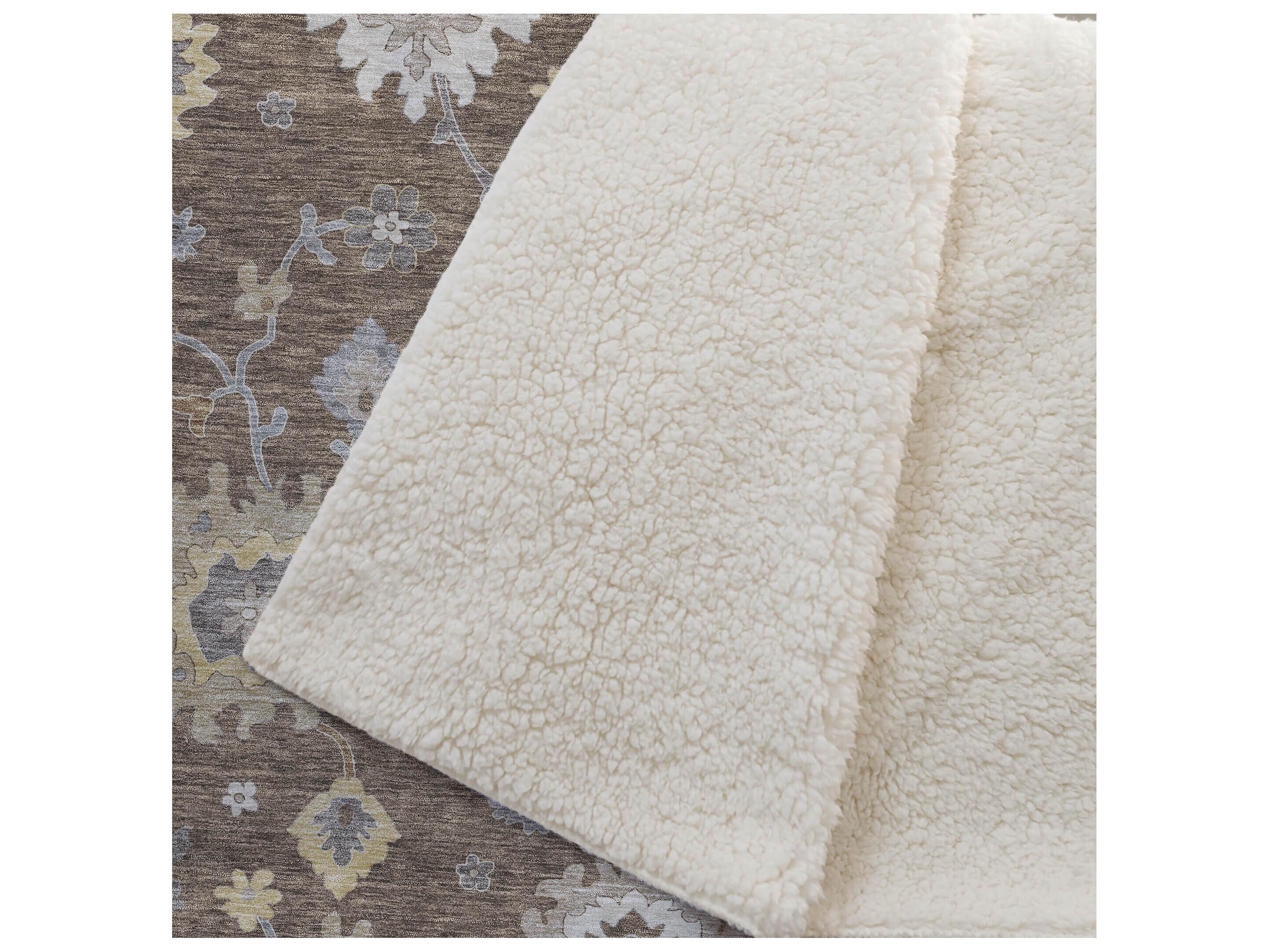 Dalyn Sherpa Brown Polyester Throw