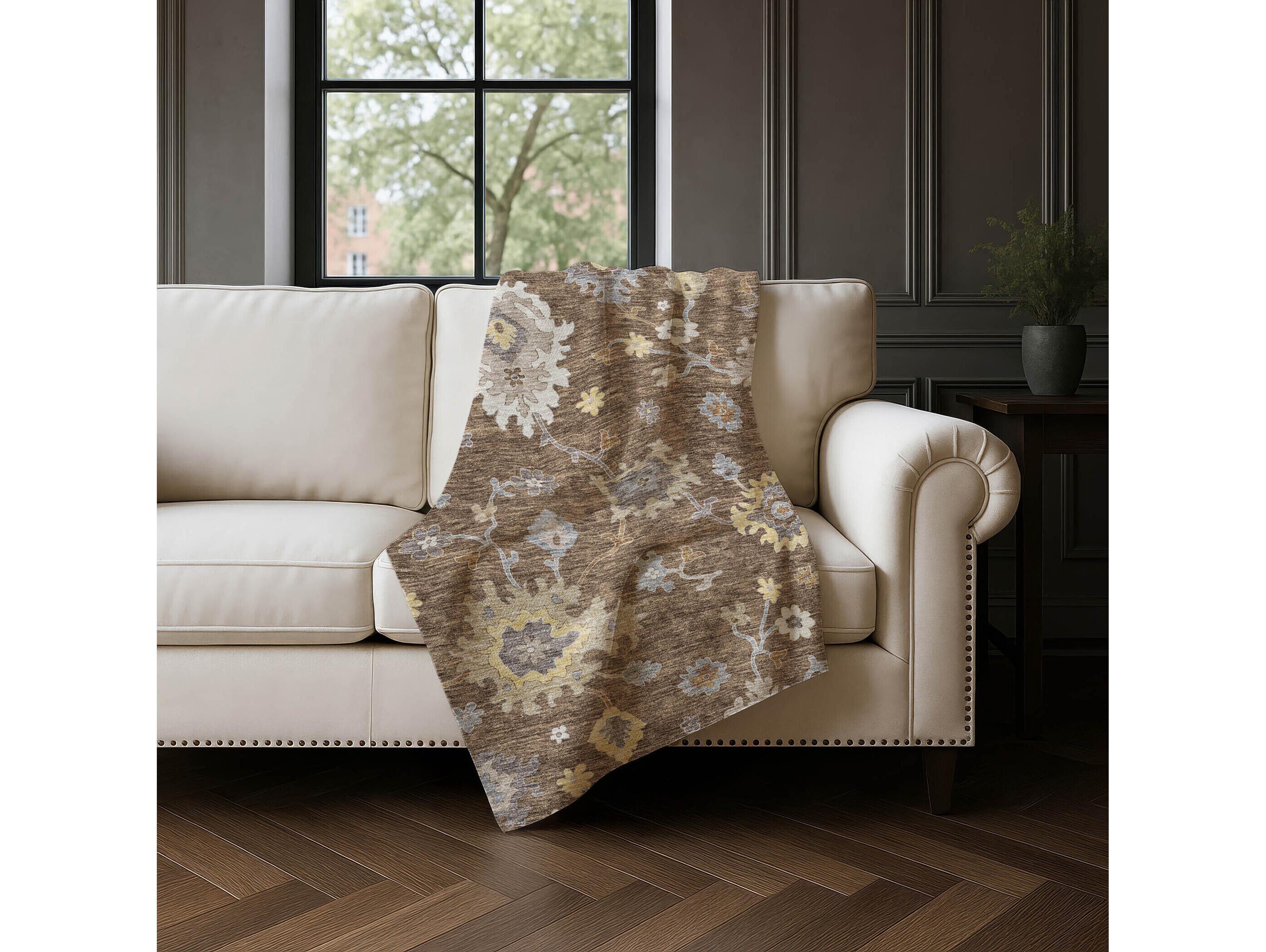 Dalyn Sherpa Brown Polyester Throw
