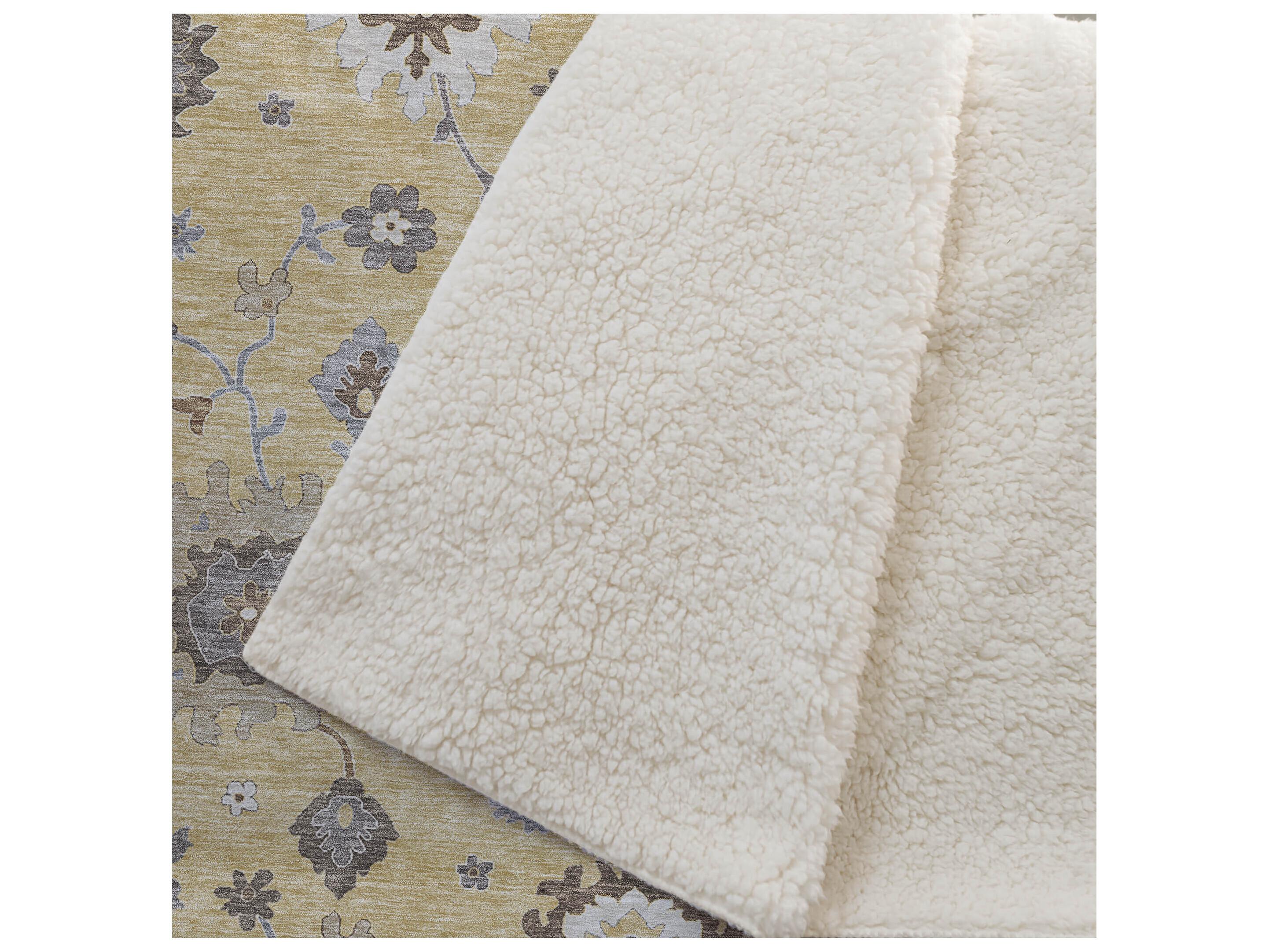 Dalyn Sherpa Gold Polyester Throw