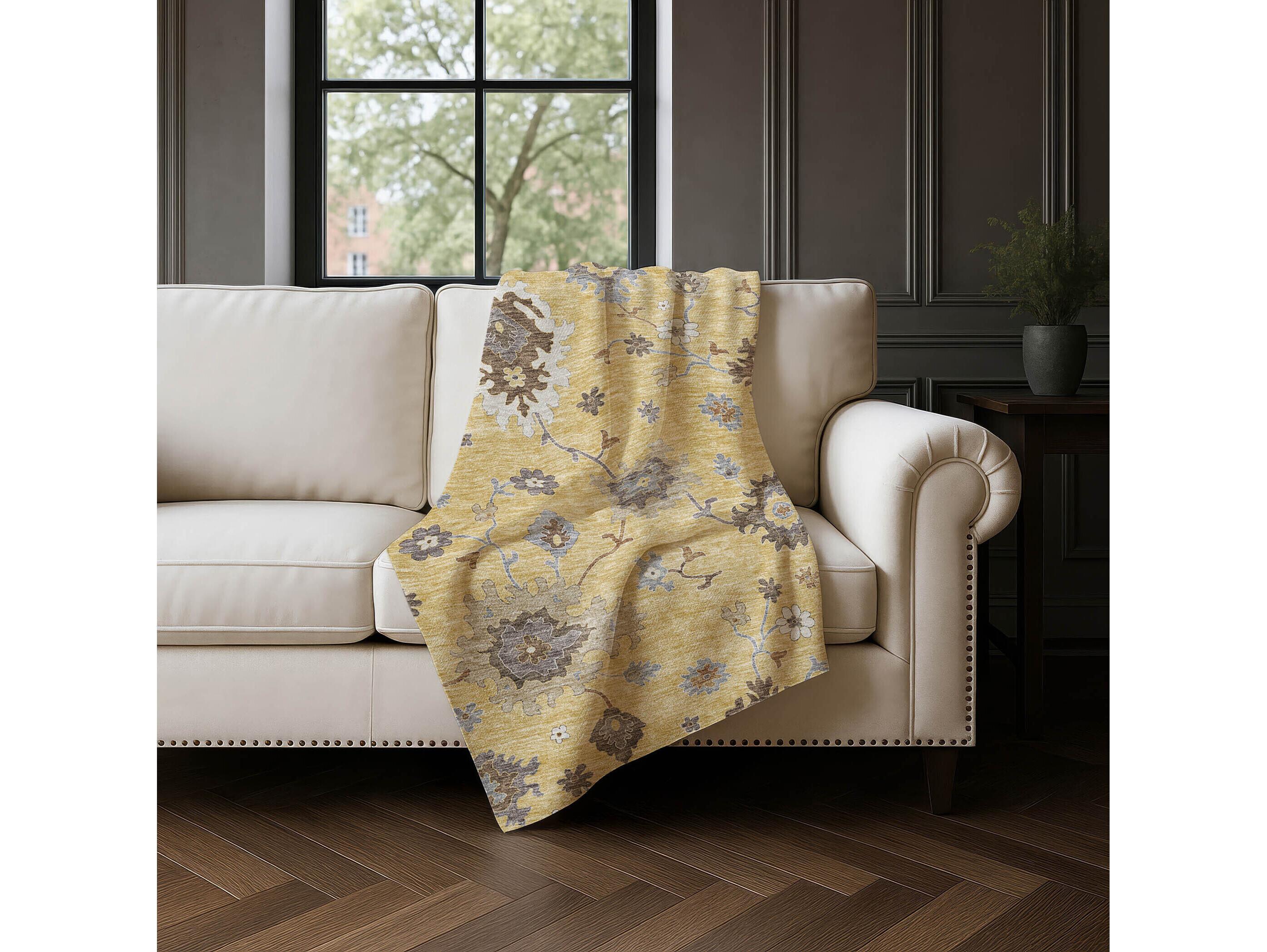 Dalyn Sherpa Gold Polyester Throw