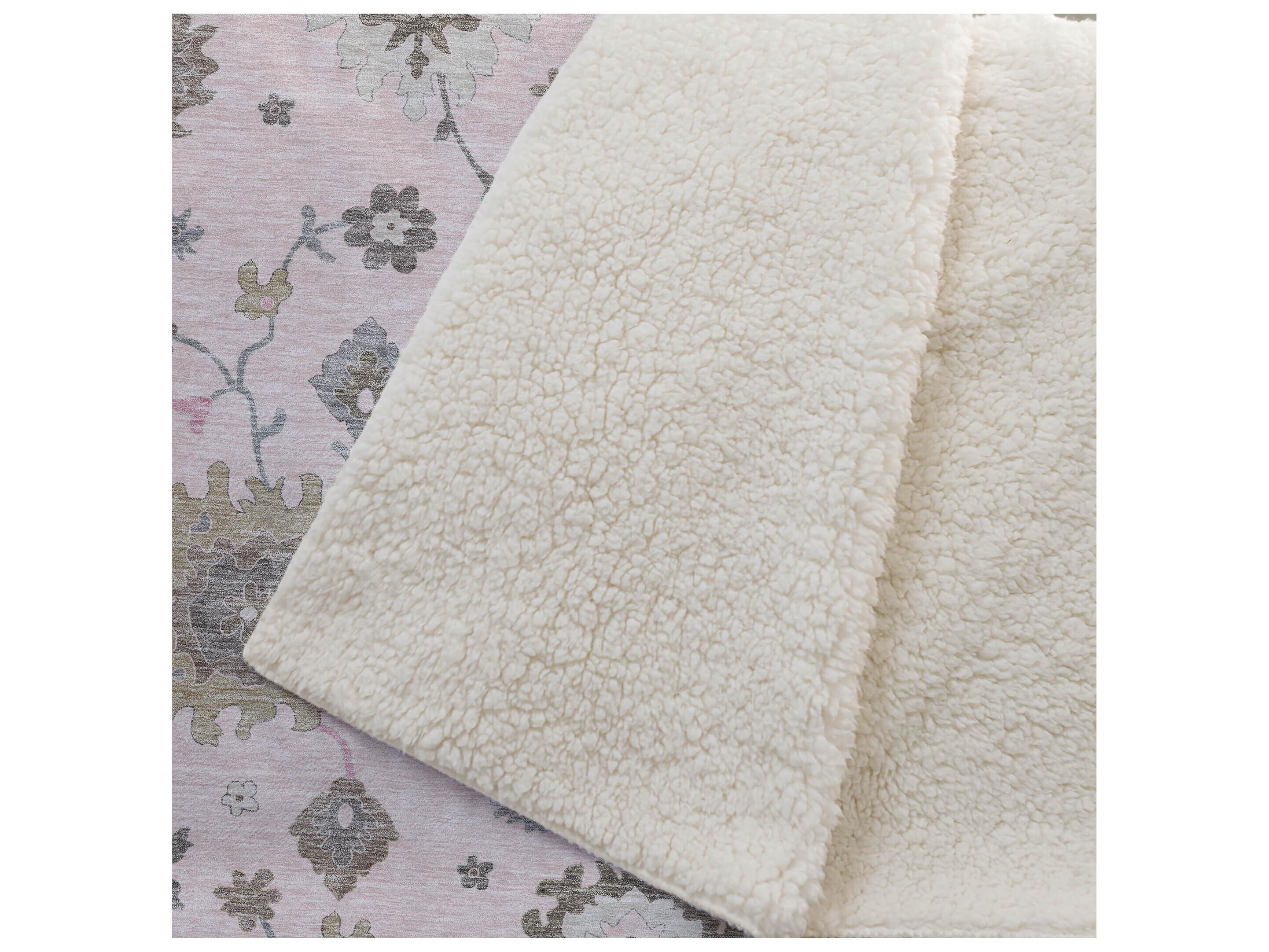 Dalyn Sherpa Pink Polyester Throw