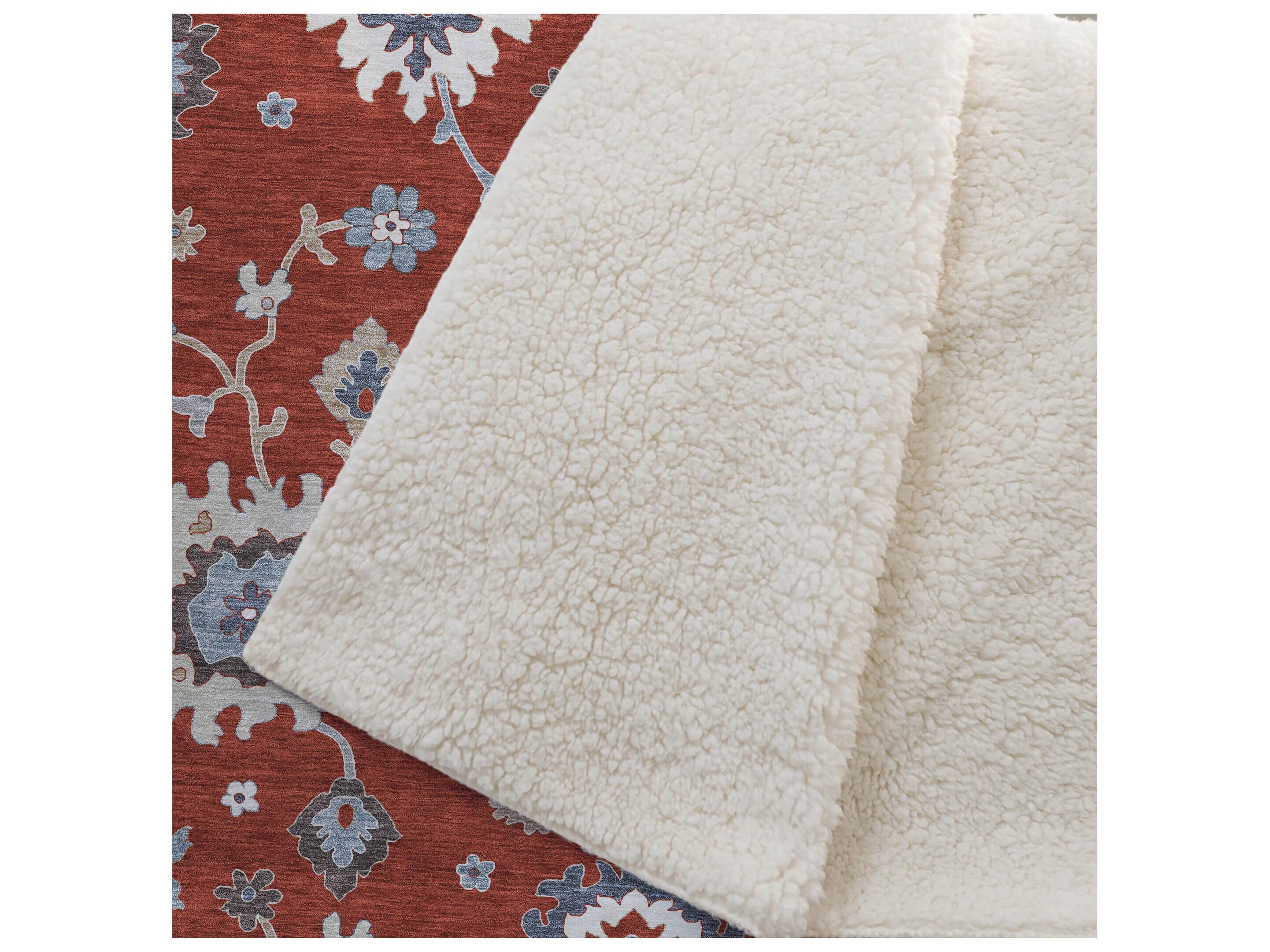 Dalyn Sherpa Red Polyester Throw