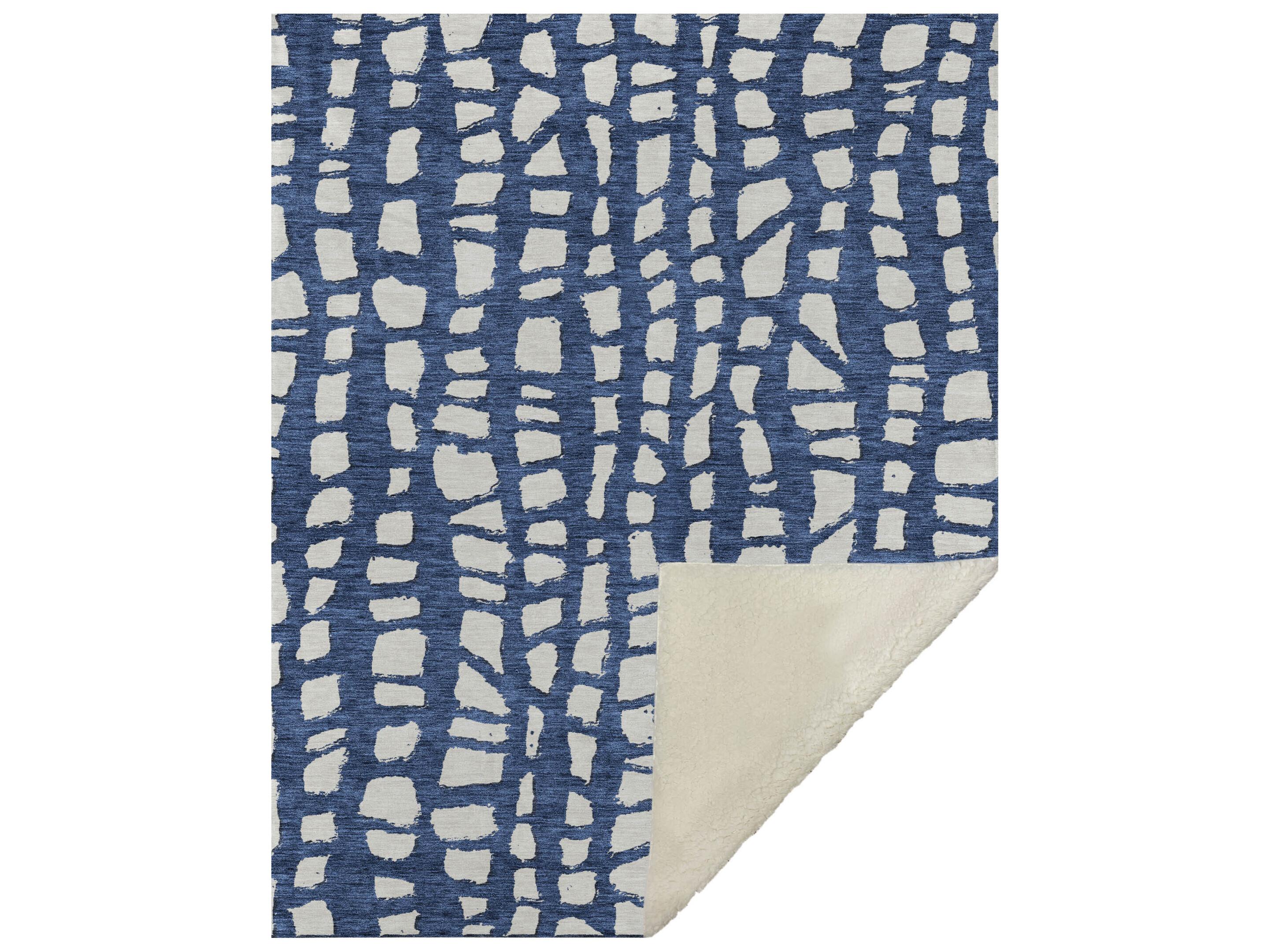 Dalyn Sherpa Blue Polyester Throw